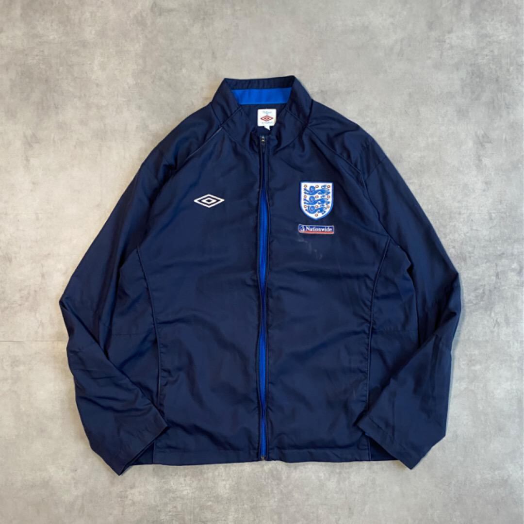 アンブロ イングランド ナイロンジャケット サッカー 紺 ベッカム 3XL