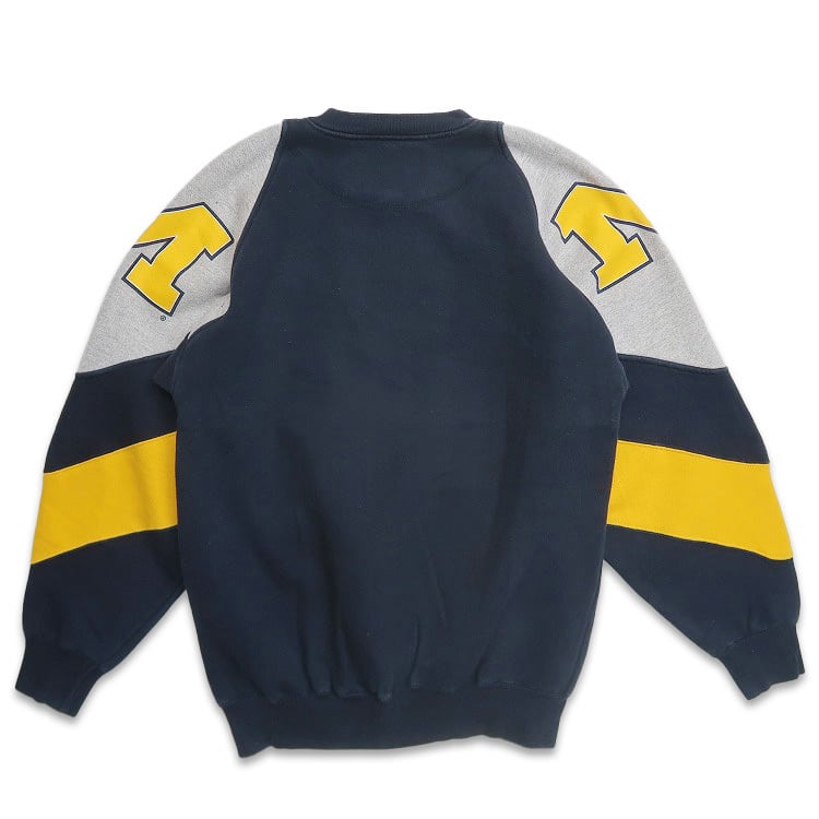 メッセージプリント トレーナー ネイビー/イエロー 2way メッセージ