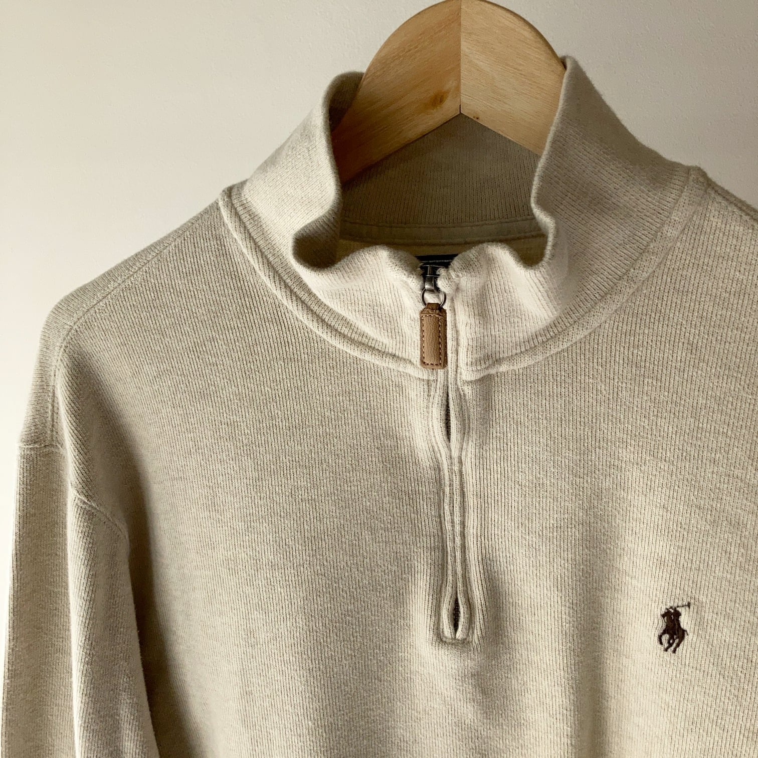 POLO by Ralph Lauren ハーフジップ スウェット ライトベージュ
