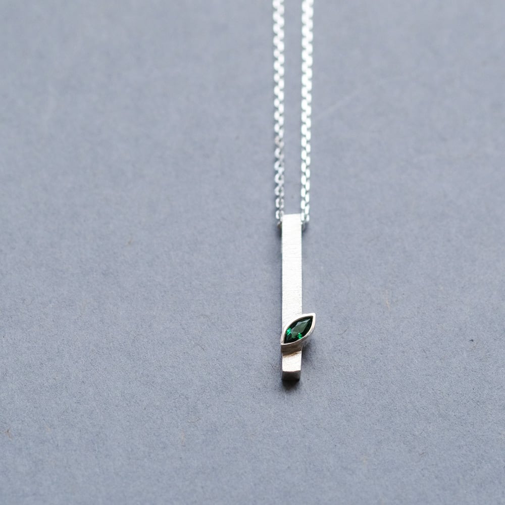 エメラルド マーキス ネックレス シルバー925 メンズ ユニセックス