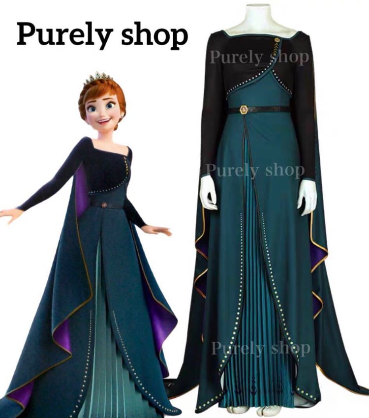 アナと雪の女王2 クイーンアナ 戴冠式 ロングドレス Dハロ ハロウィン