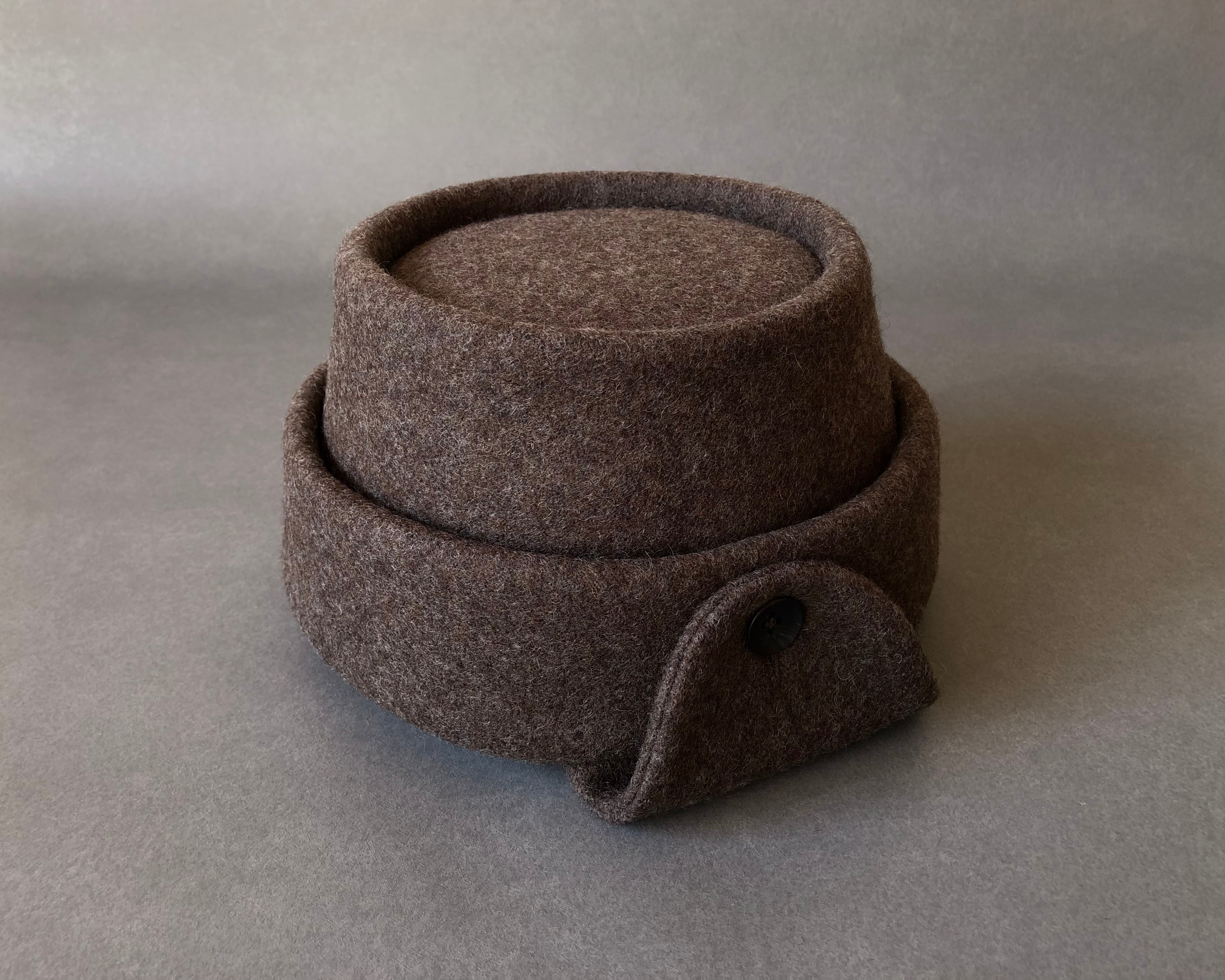 mite えん帽子 モッサー生地／ライトベージュ mite えん帽子 モッサー