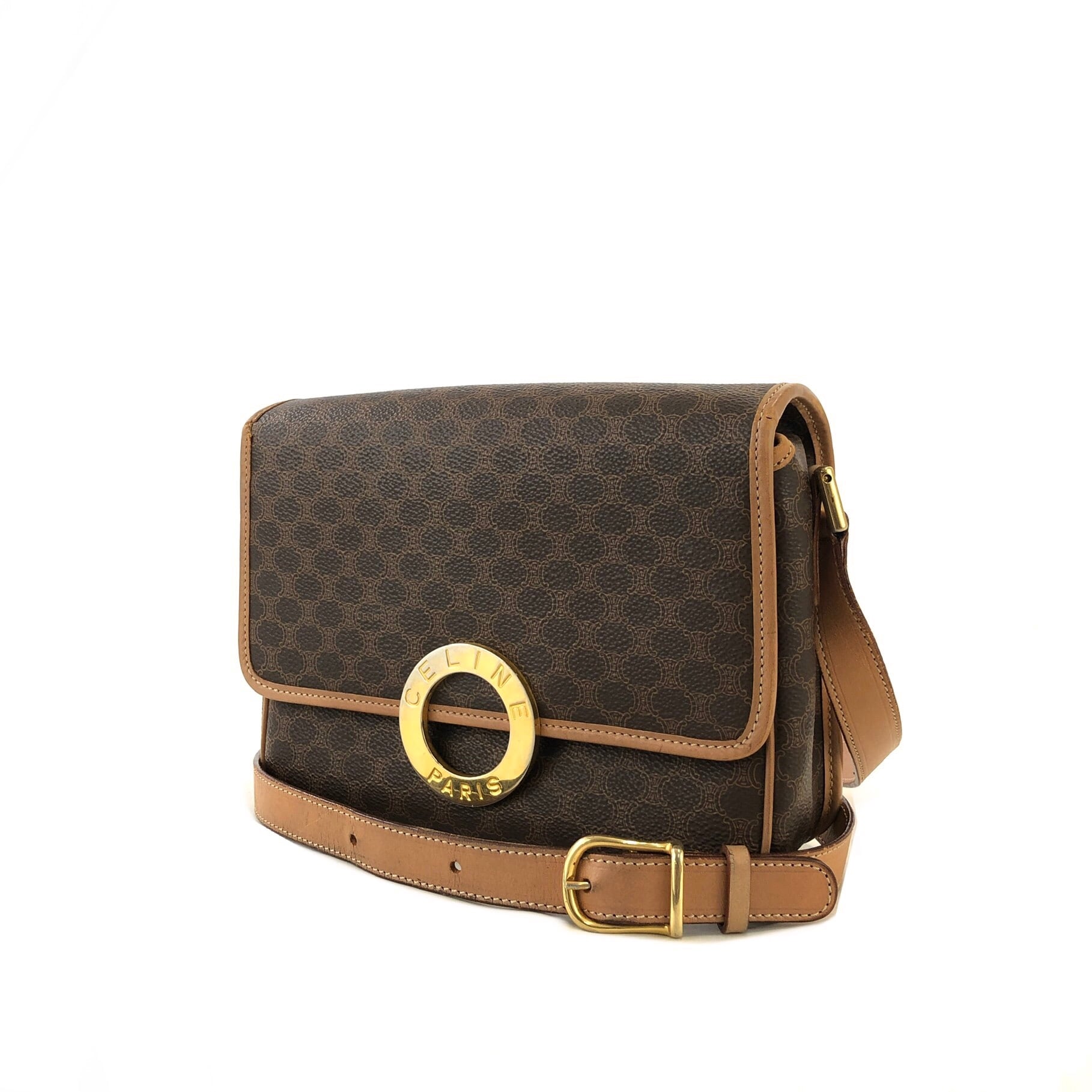 CELINE セリーヌ マカダム サークルロゴ クロスボディ ショルダー