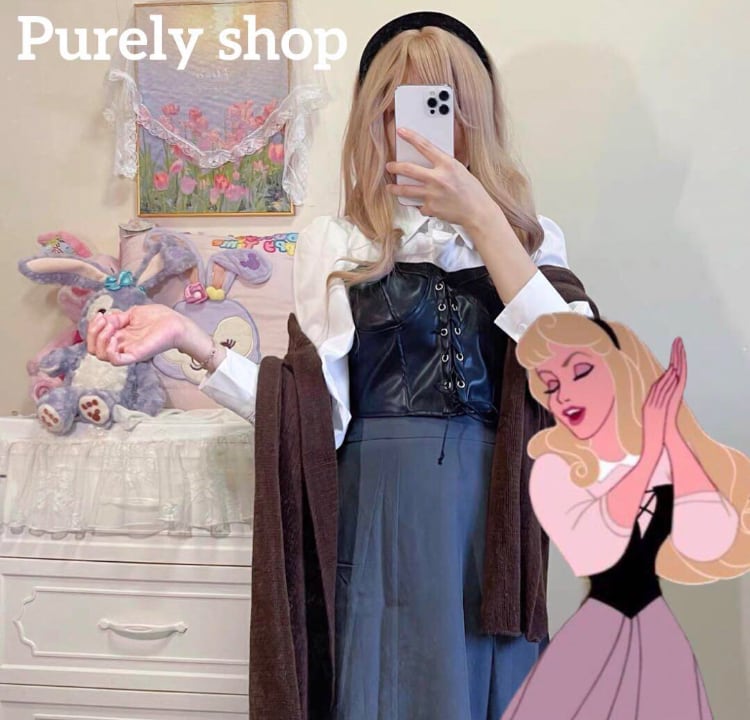 ディズニー オーロラ姫 ブライアローズ 私服風 ドレス Dハロ 衣装 仮装