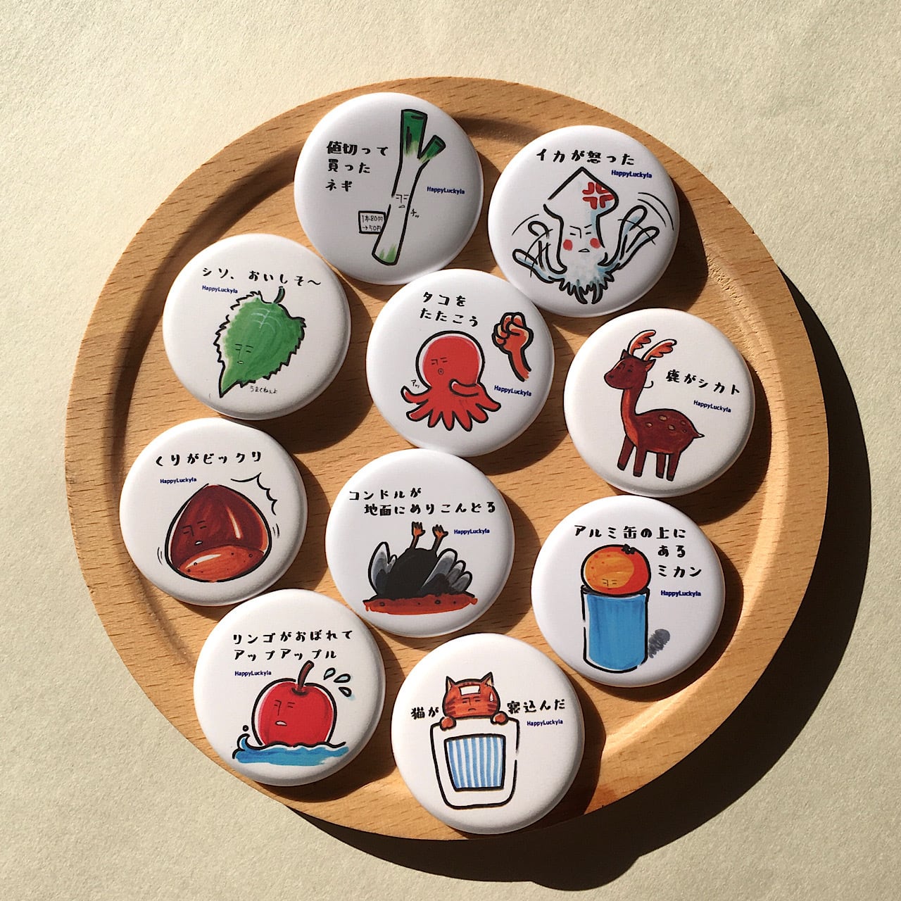 なとり ショルダーバック 缶バッチ ピンバッチ なとり ショルダー