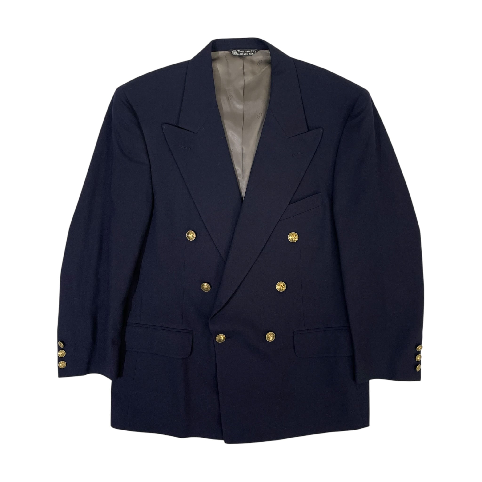 80s Christian Dior MONSIEUR USA製 ダブル 金ボタン テーラード