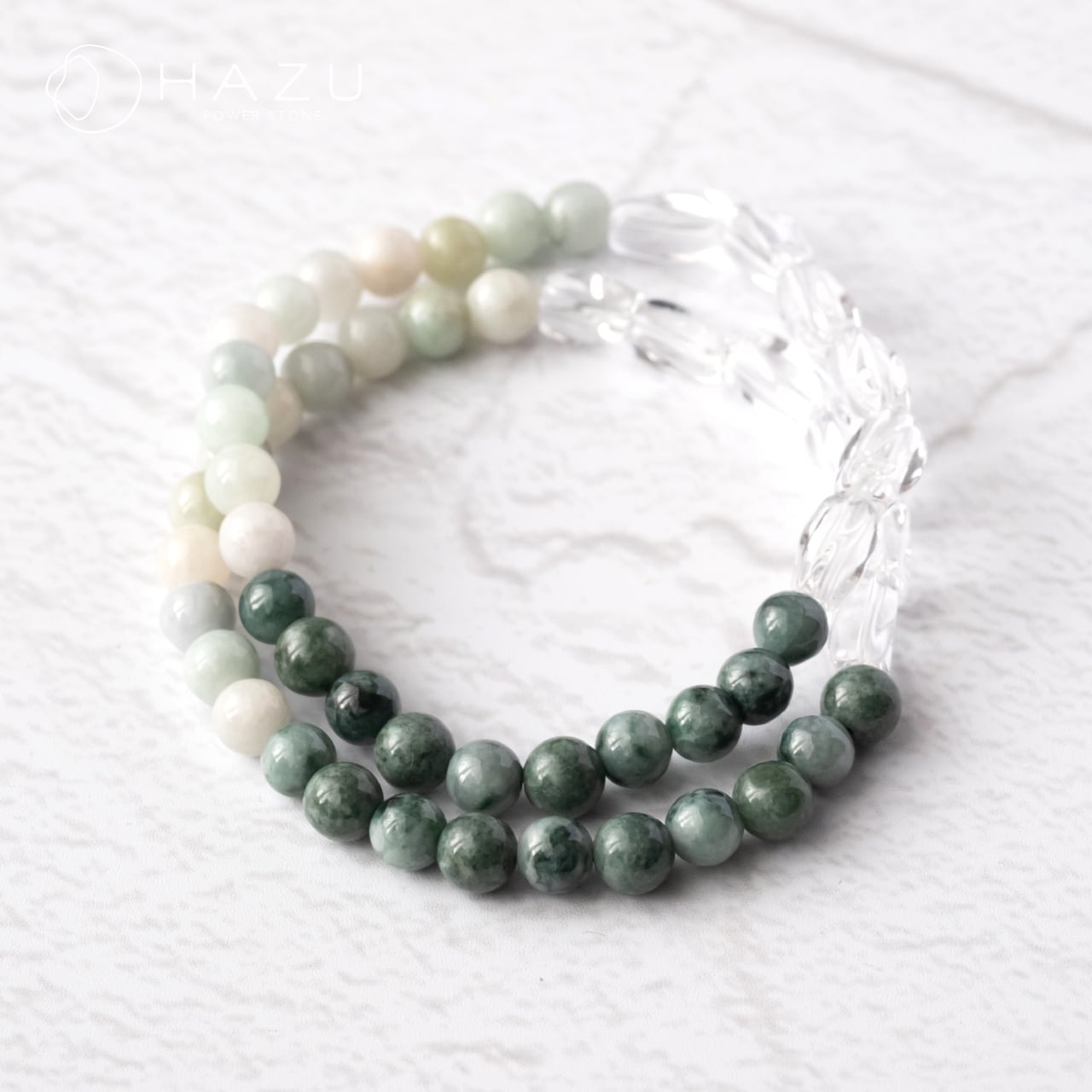 日本銘石・憧れの糸魚川翡翠6mm［糸魚川翡翠（鑑別済）／翡翠／水晶