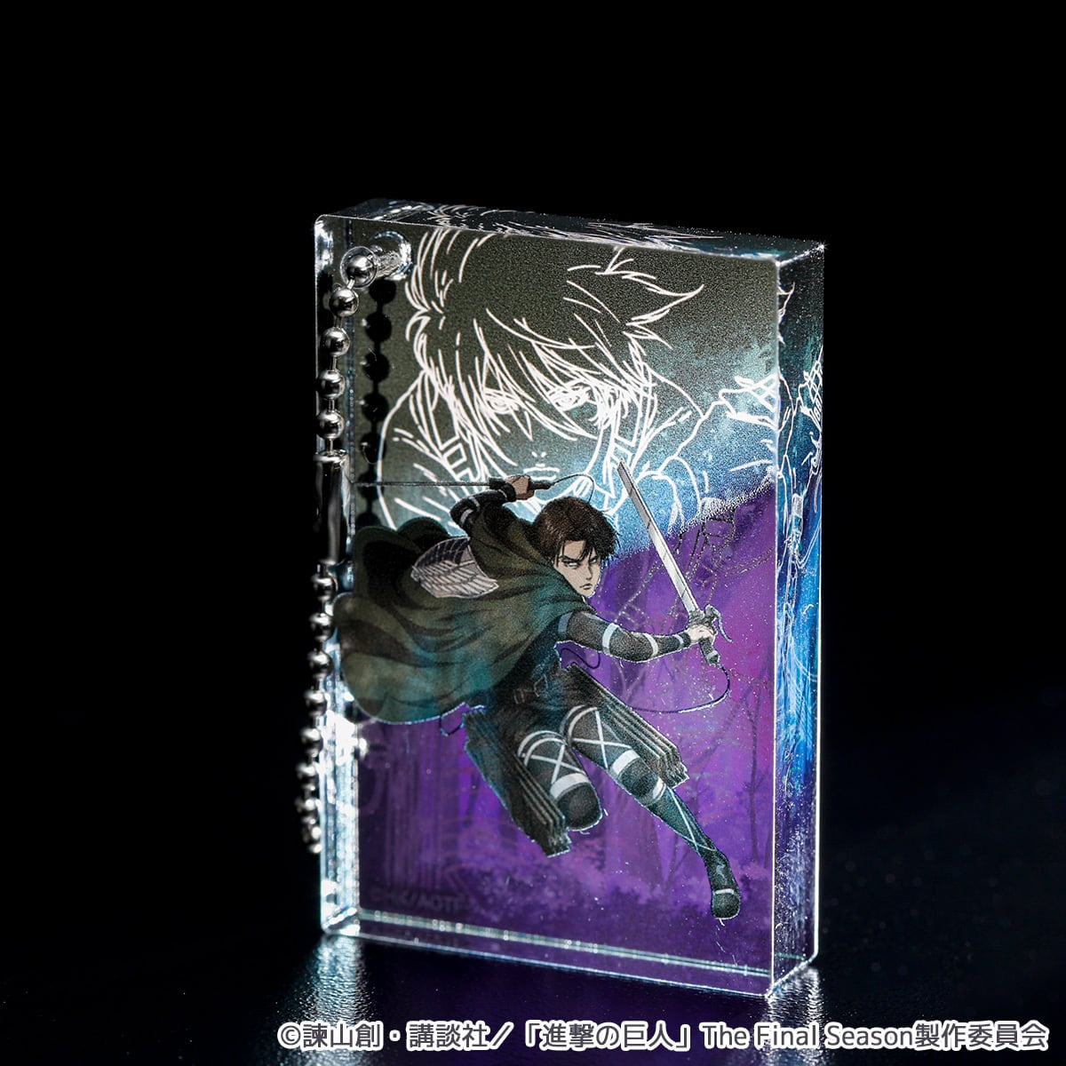 進撃の巨人】アクリルブロックキーホルダー（ミカサ＆リヴァイ
