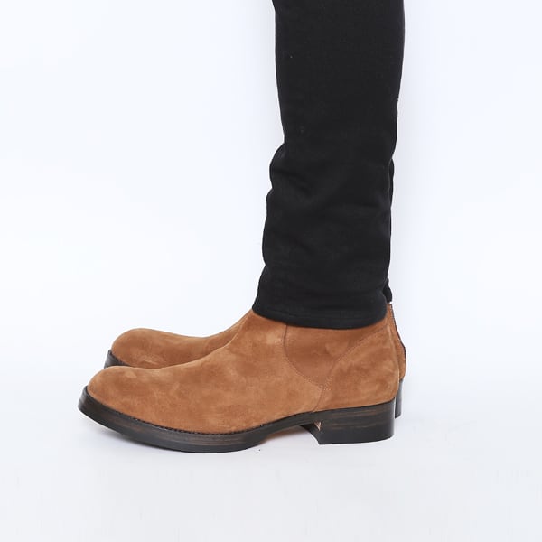 BACK ZIP BOOTS - SUEDE (BROWN) / RUDE GALLERY | CROSS ROAD BLUES