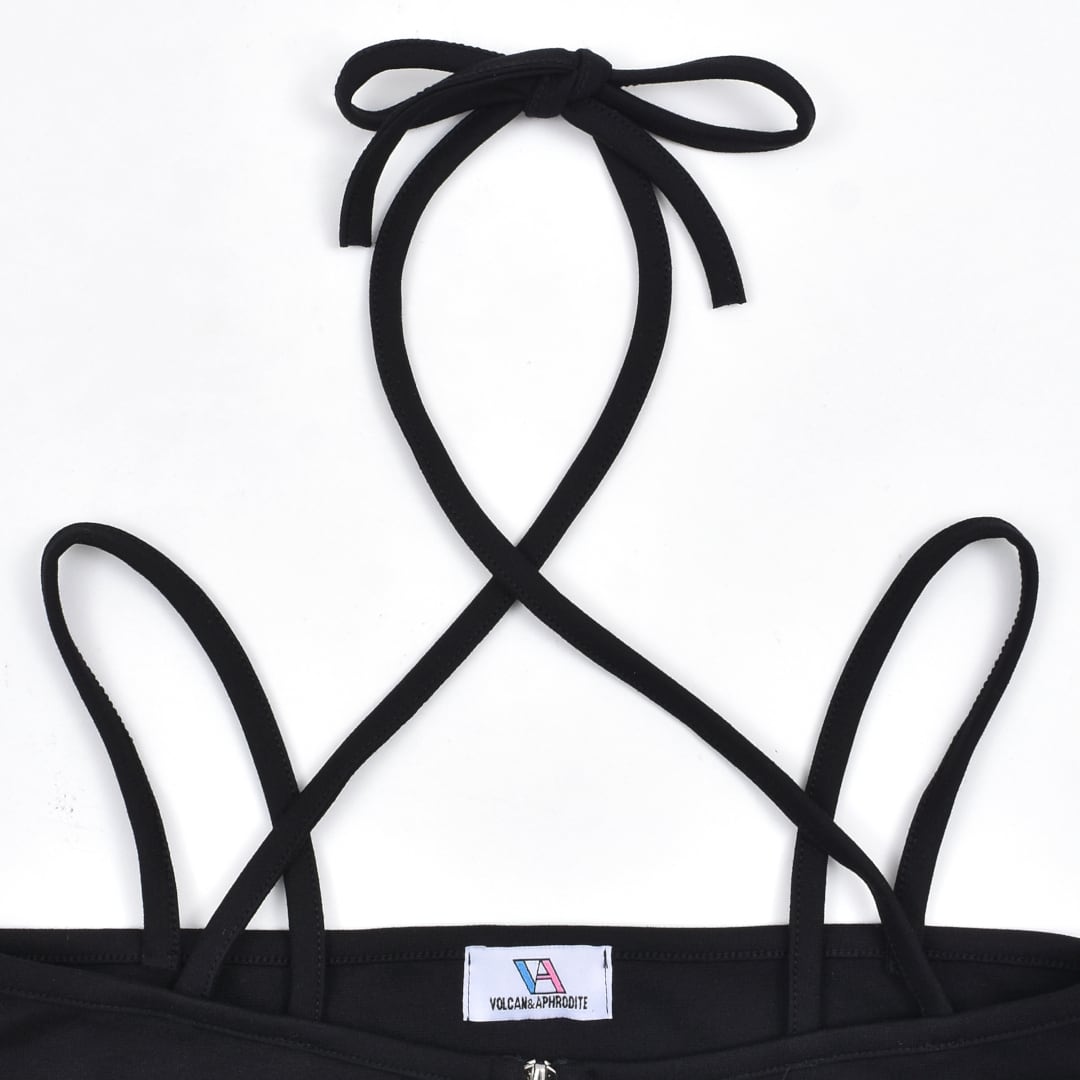 ZIP UPクロスストラップベアキャミ | VOLCAN&APHRODITE