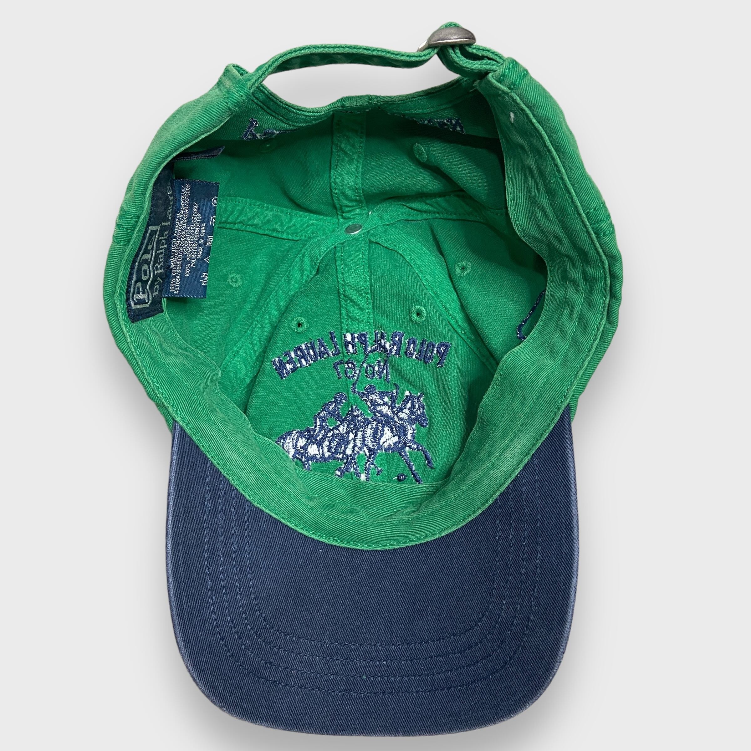 90s Ralph Lauren ラルフローレン 刺繍ロゴキャップ グリーン | 古着屋 Uan