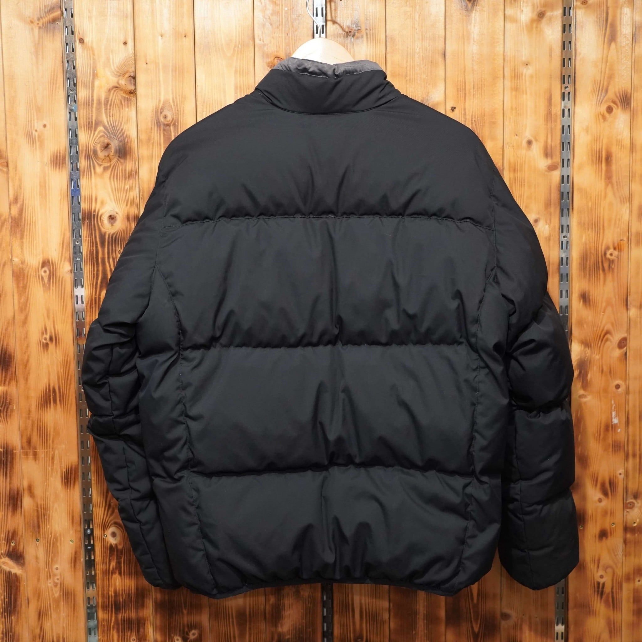 00s nike リバーシブル ダウンジャケット M/ナイキ 黒 グレー | 古着屋