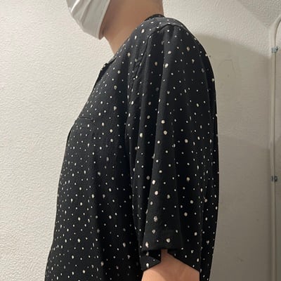 SAINT LAURENT PARIS サンローランパリ ドット柄 シルクシャツ