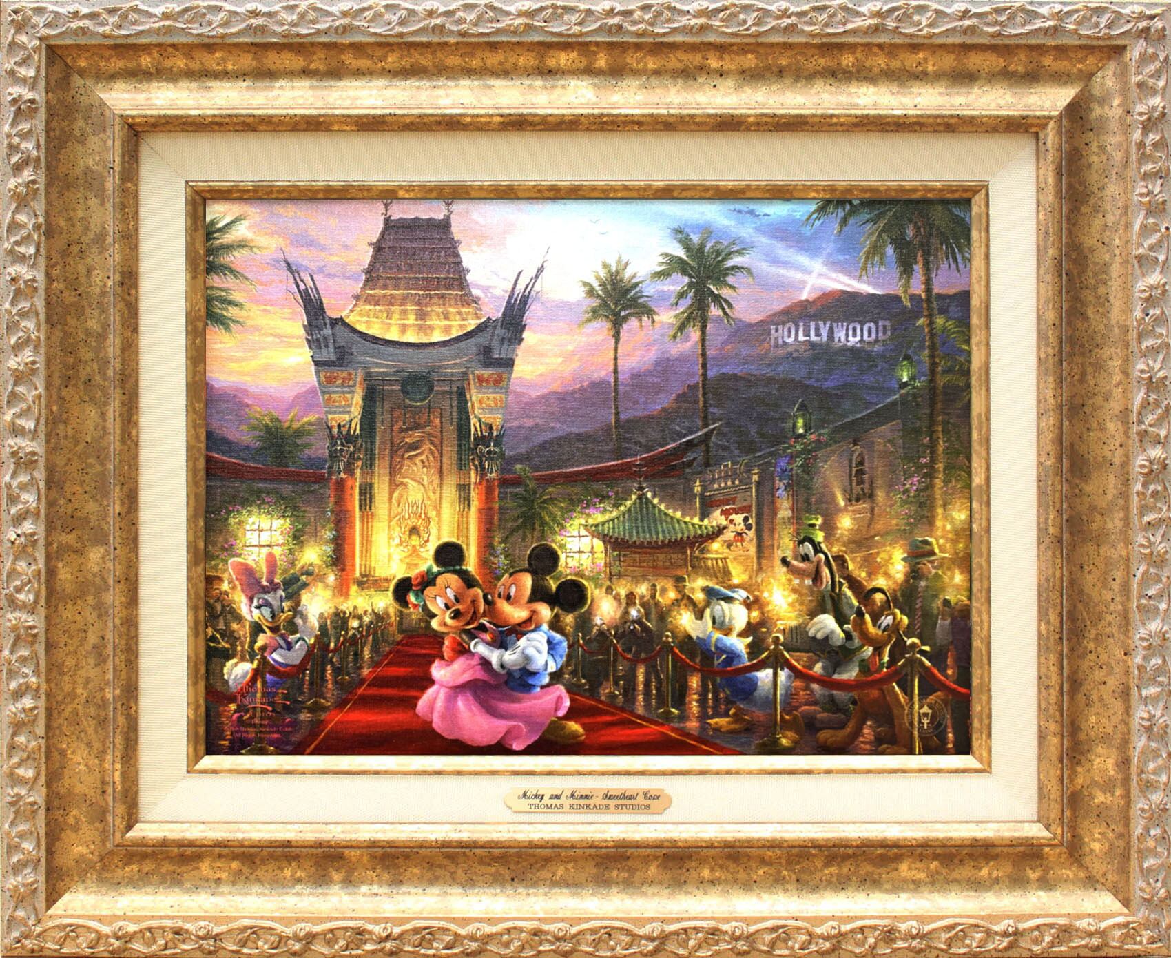 ディズニー絵画 ミッキー&ミニー/イン ハリウッド 作品証明書 展示用