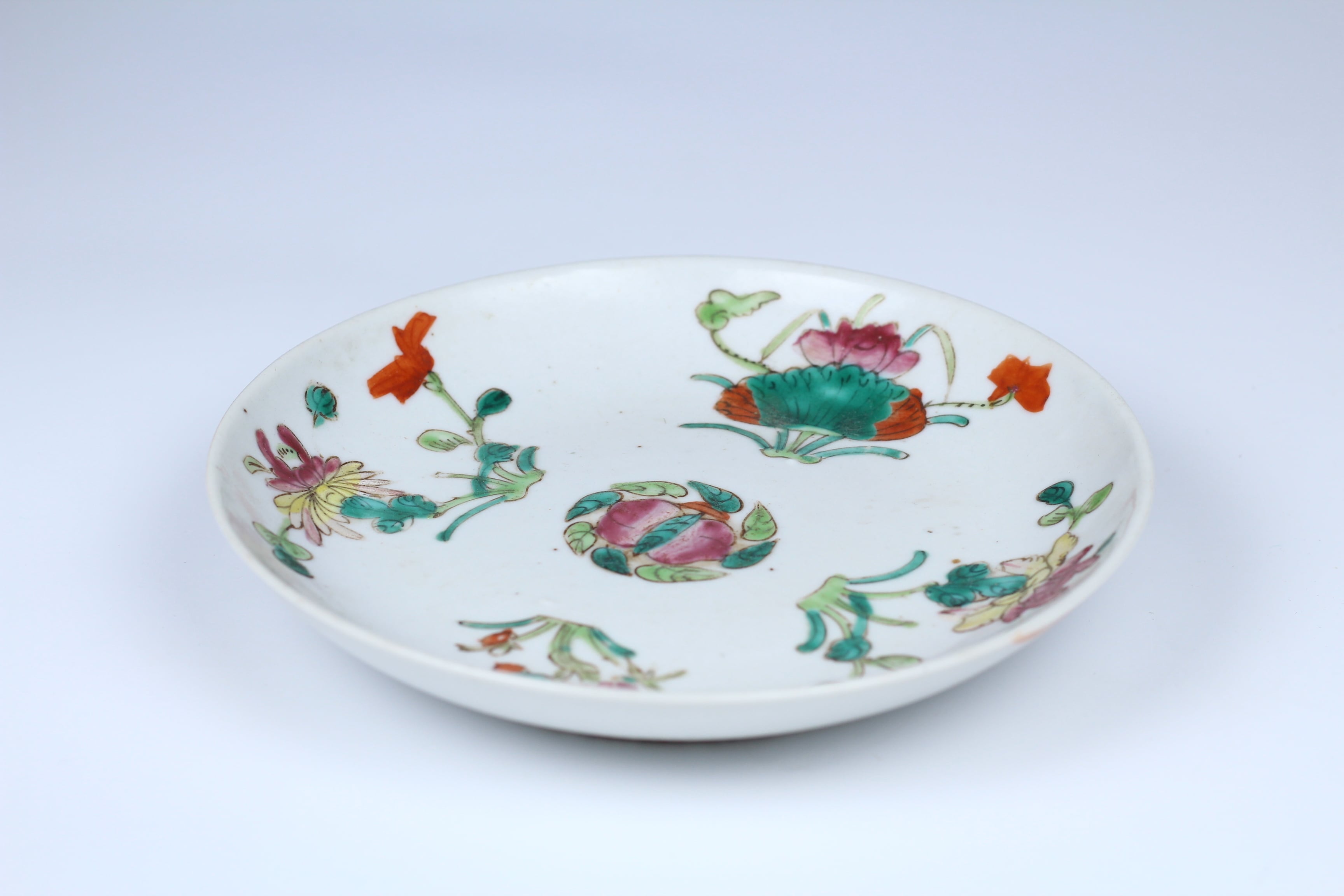 清時代 粉彩四季花卉皿 | 正一 古美術