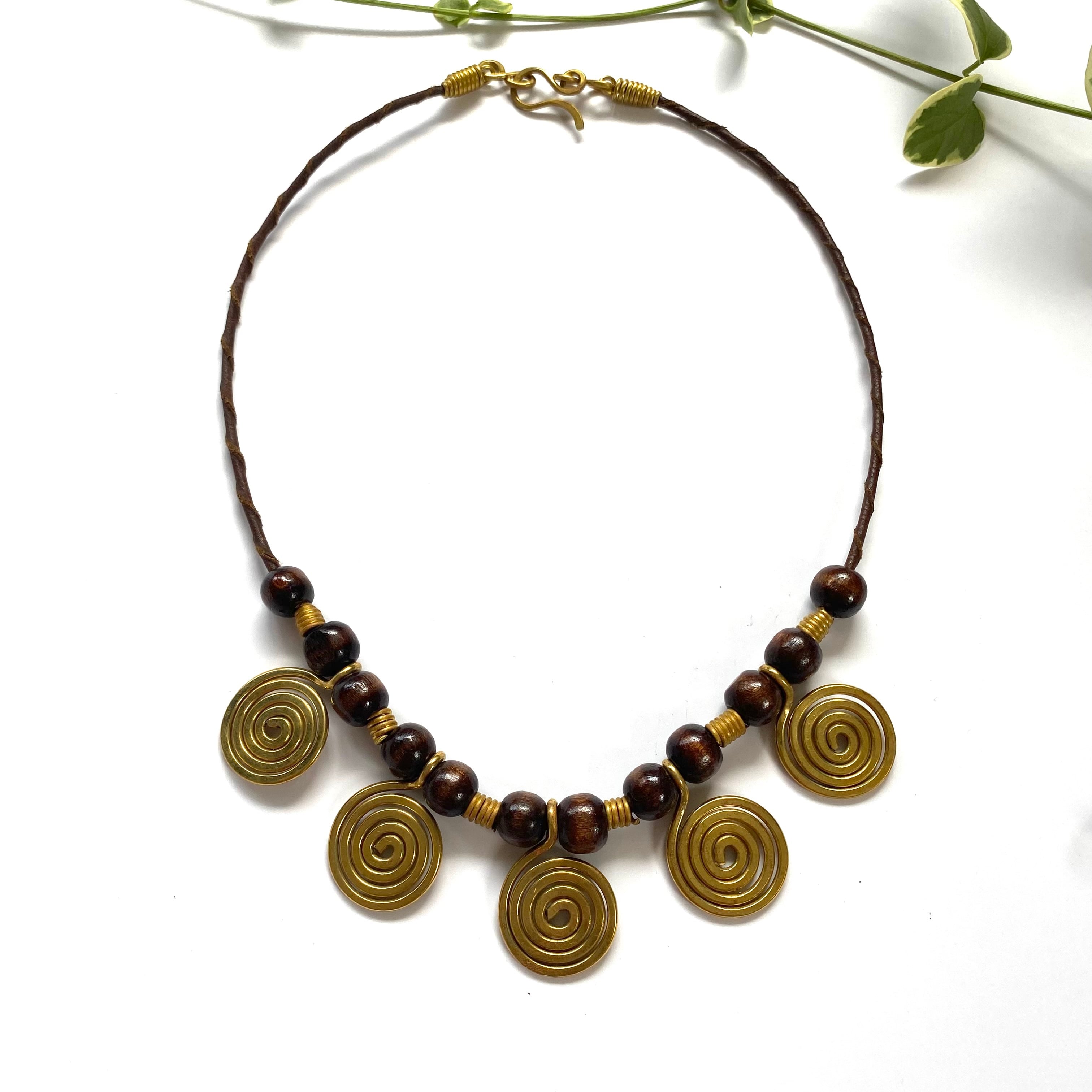 ブラス(真鍮)ネックレス 渦巻き文様 | BAKKAR CRAFT バッカールクラフト