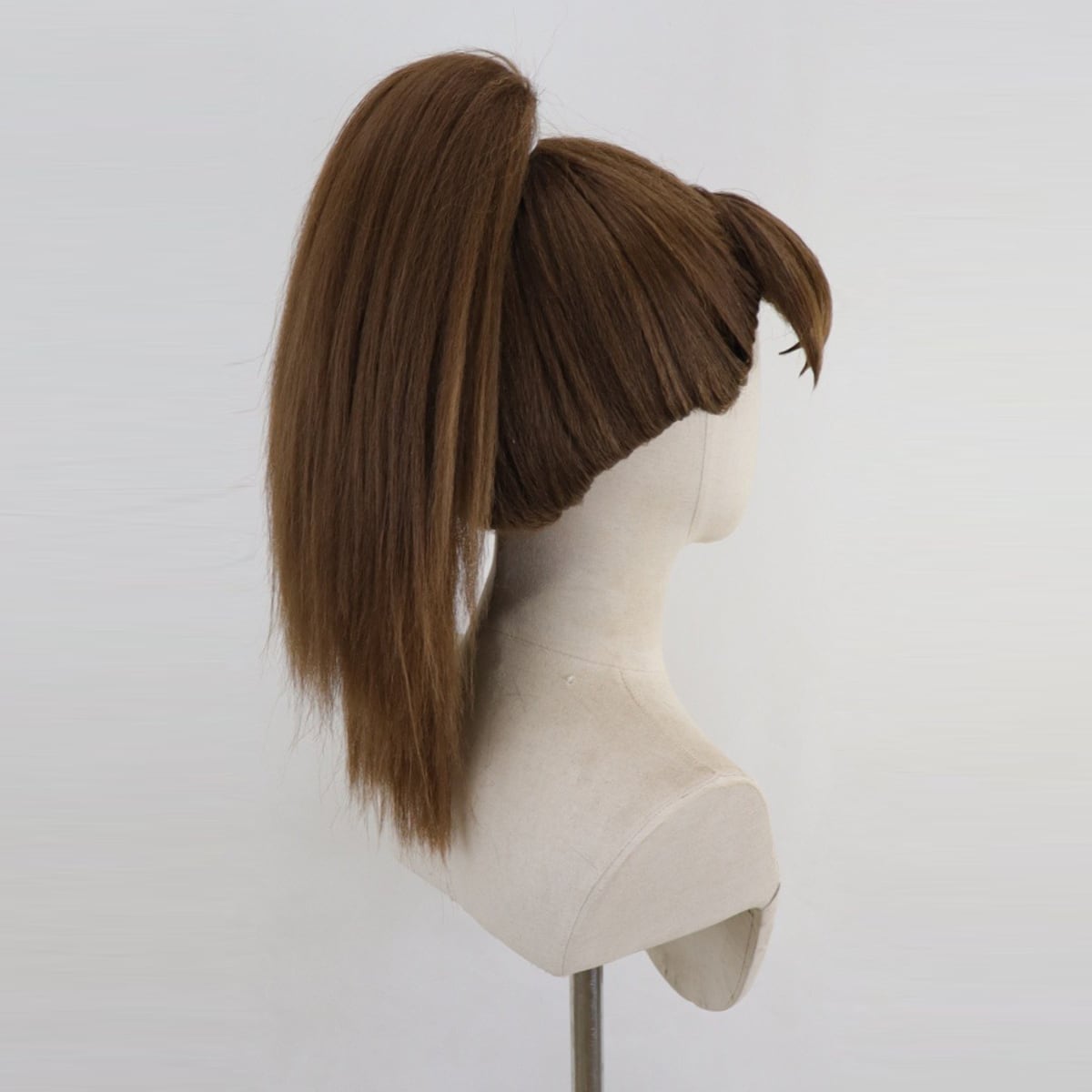 コスプレ耐熱ウィッグ オーダー 造形ウィッグ ブラウン 前髪貼り付け