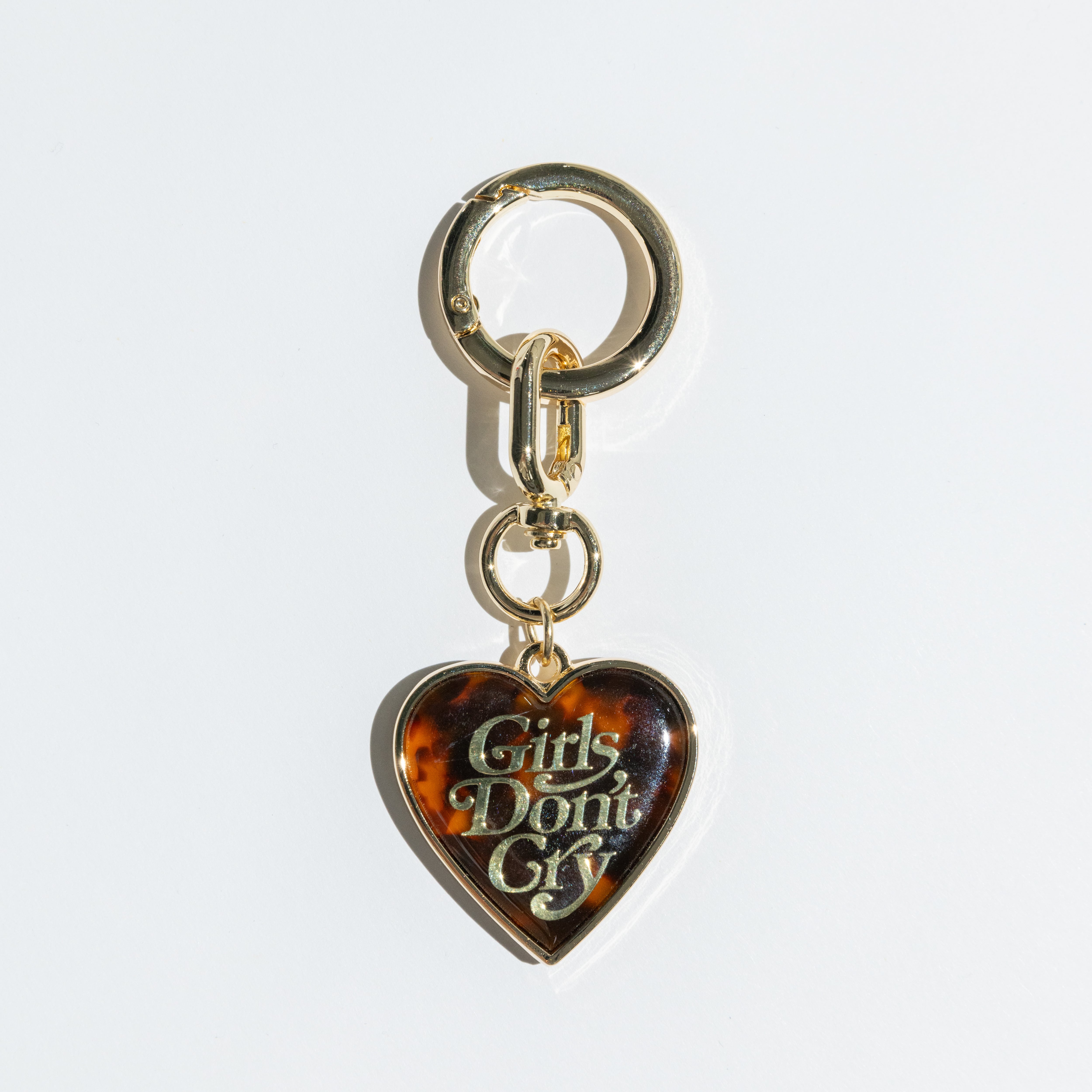 GIRLS DON'T CRY TORTOISESHELL PATTERN KEYRING | VERDY'S GIFT SHOP