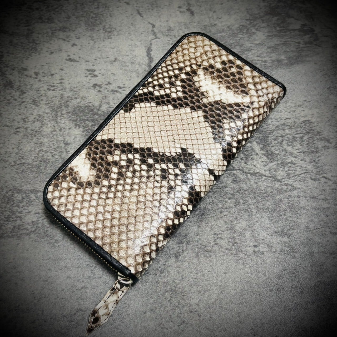 パイソン 長財布 カード15枚 大容量 蛇革 革財布 メンズ レディス