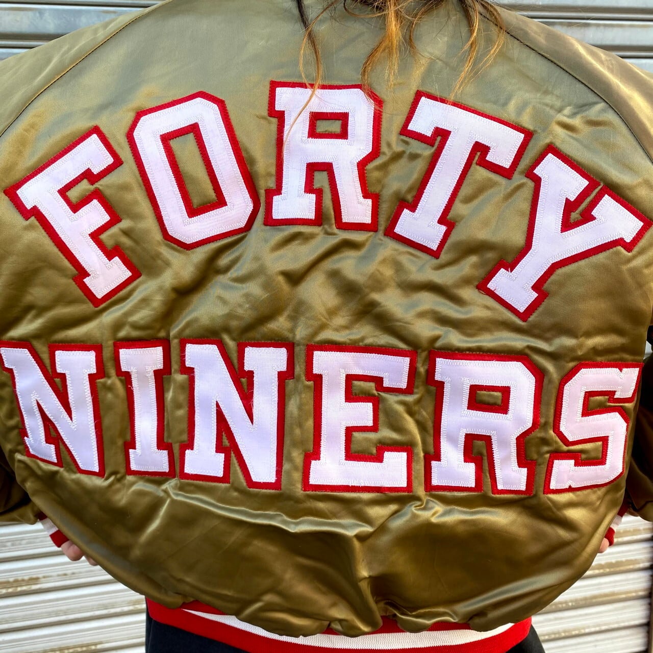 90年代 スターター NFL 49ers ナイロンスタジャン メンズL 古着 USA製