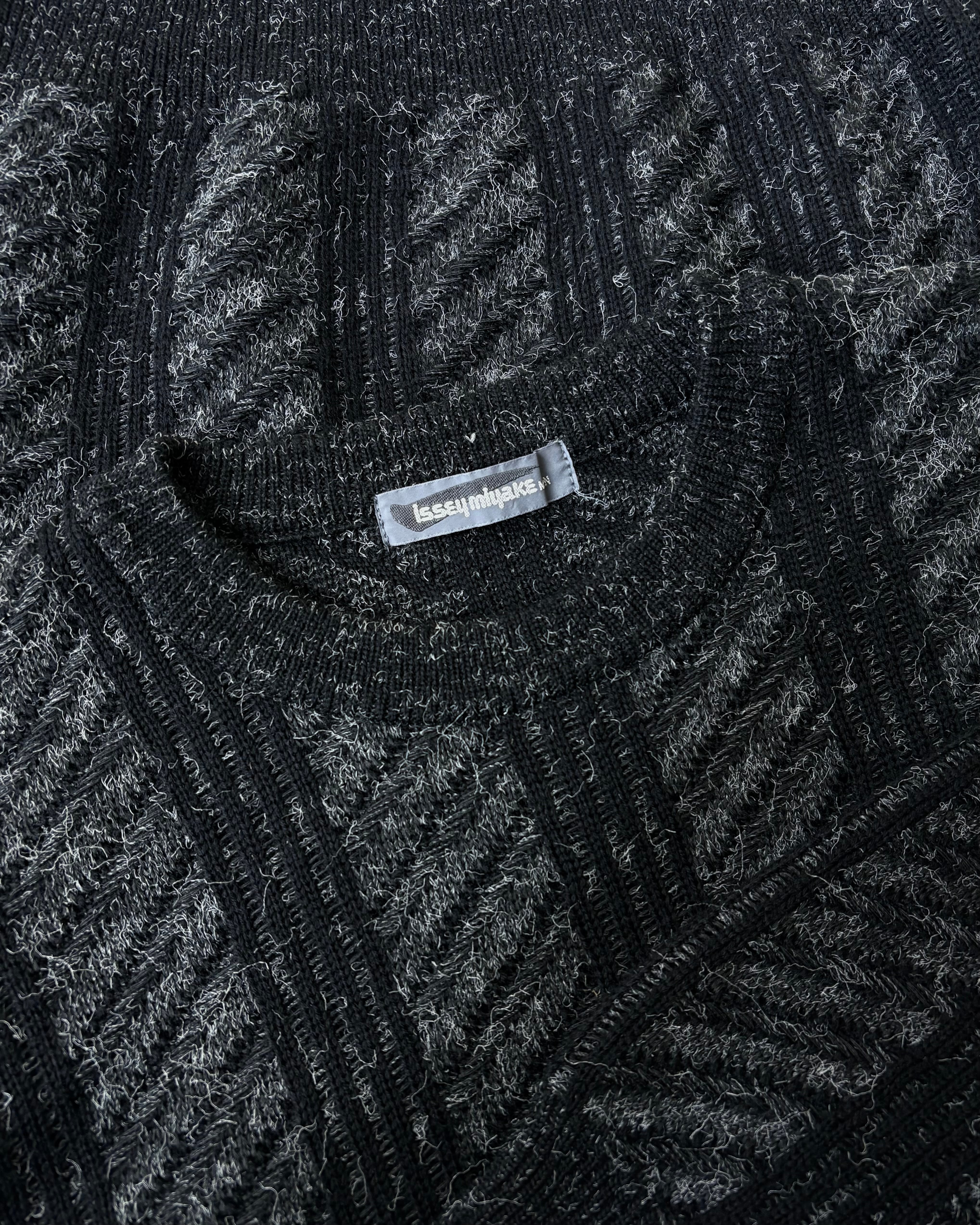 80s (82~89) ISSEY MIYAKE Wool Design Knit 筆タグ | VOLAR