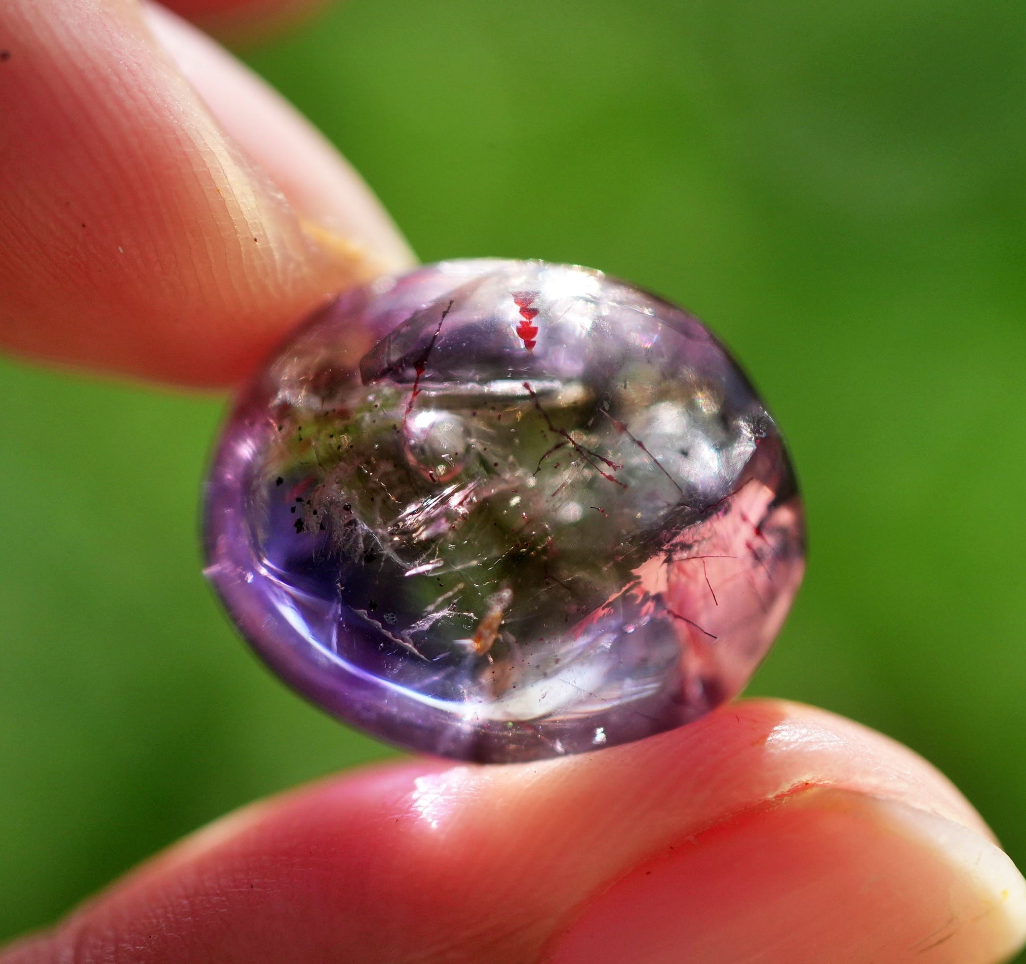 レア☆大きな気泡と水☆アメジストスーパーセブン☆水入り水晶 s1508