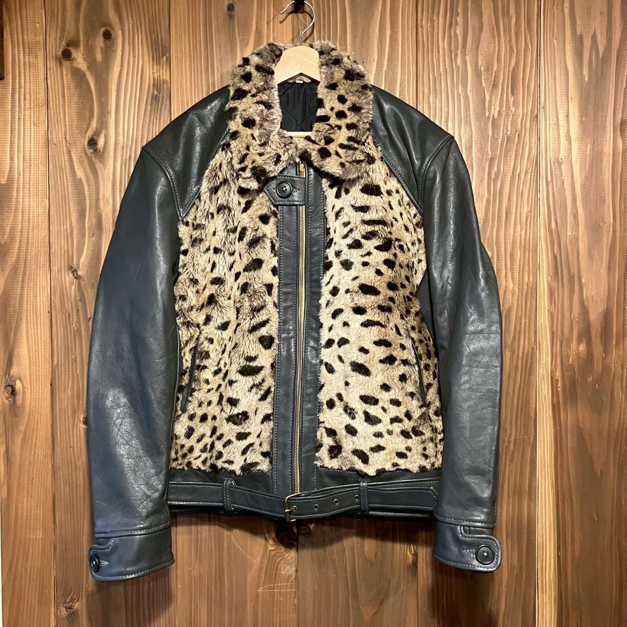 Vintage Leather Grizzly Jacket 再構築 熊ジャン オワジャン