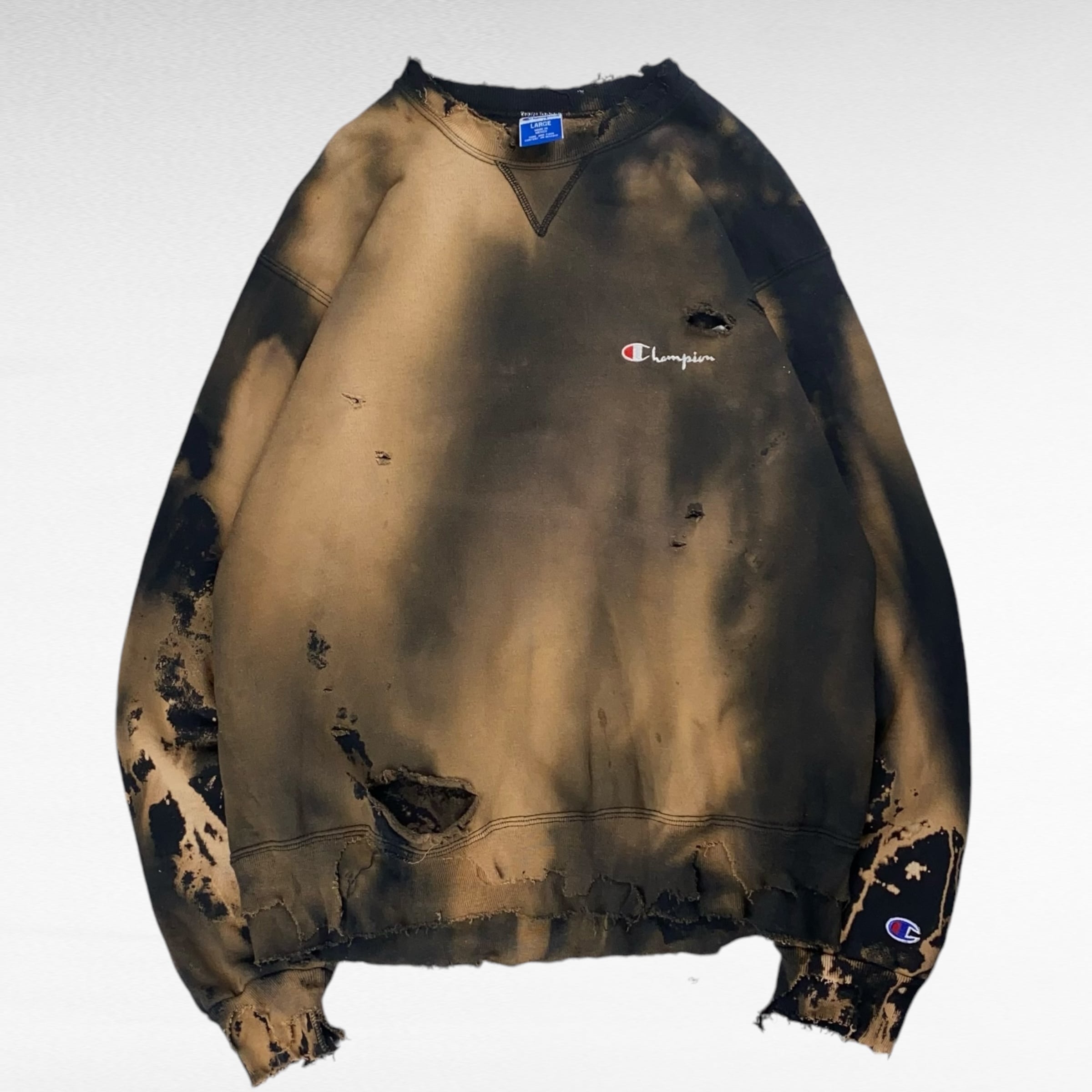 REMAKE】【90's】 チャンピオン ブリーチ×ボロ リメイクスウェット