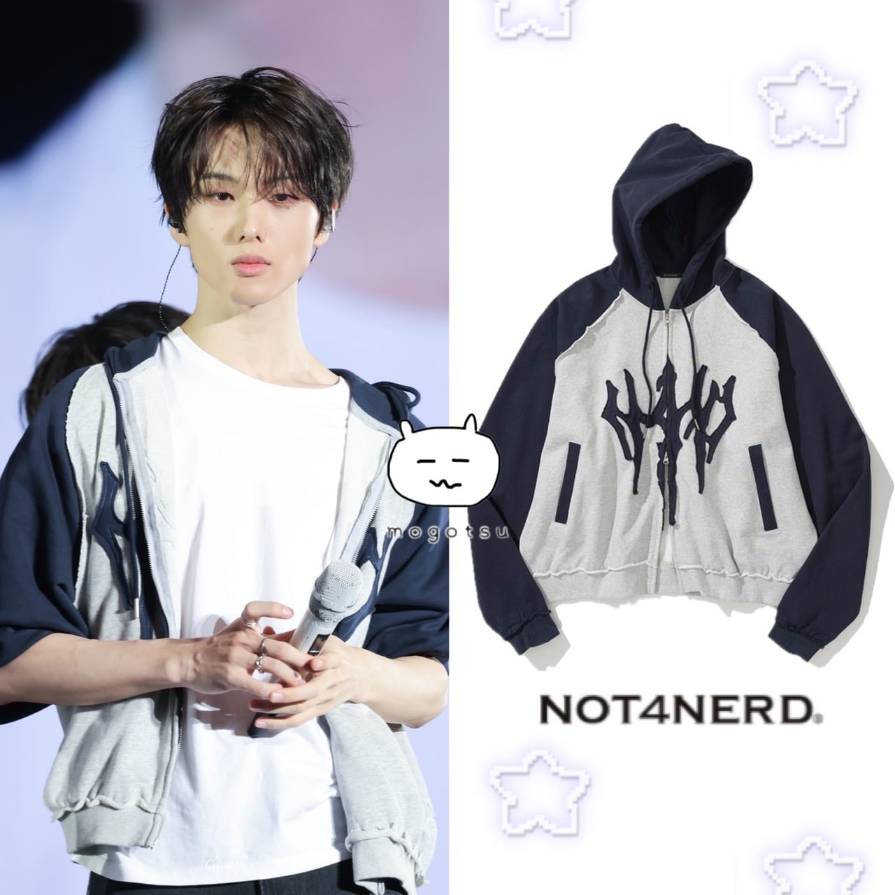 ☆NCT DREAM チソン 着用！！【NOT4NERD】N4ND Trident Logo Raglan