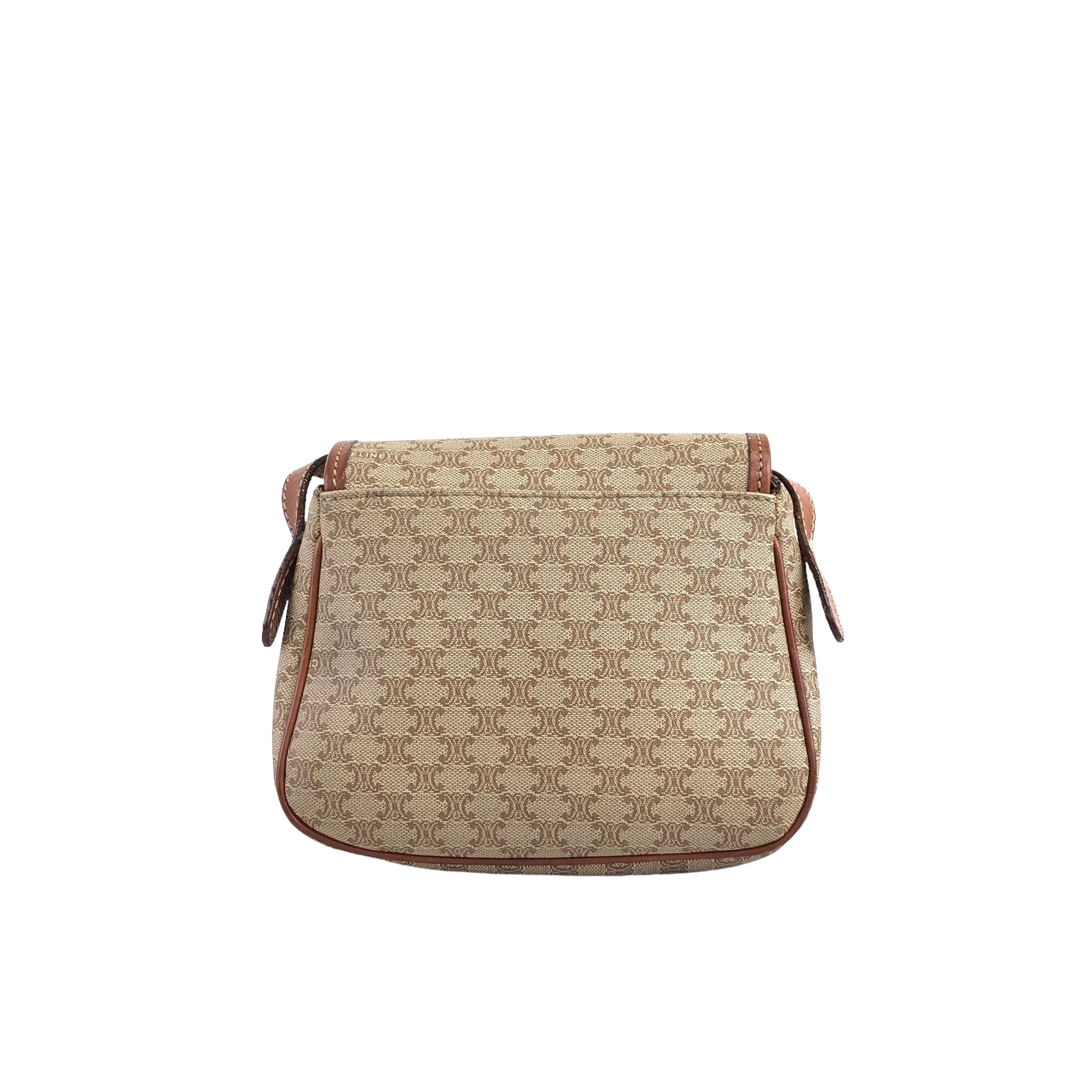 CELINE セリーヌ マカダム ショルダーバッグ ベージュ タッセル PVC