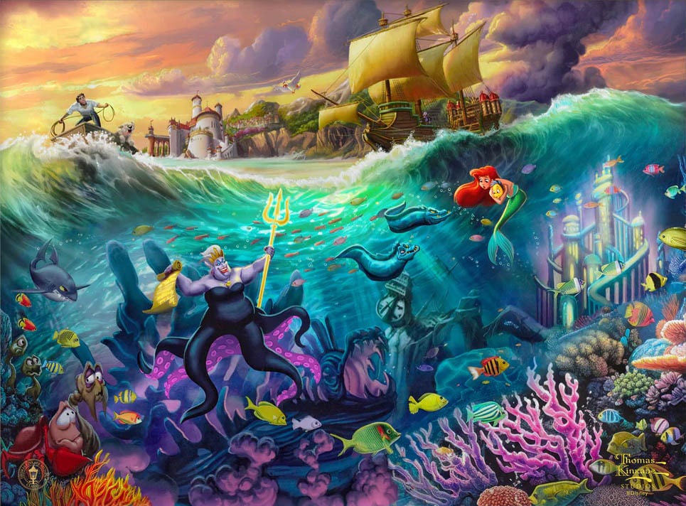 ディズニー絵画「リトル マーメイド/アースラ」作品証明書 展示用