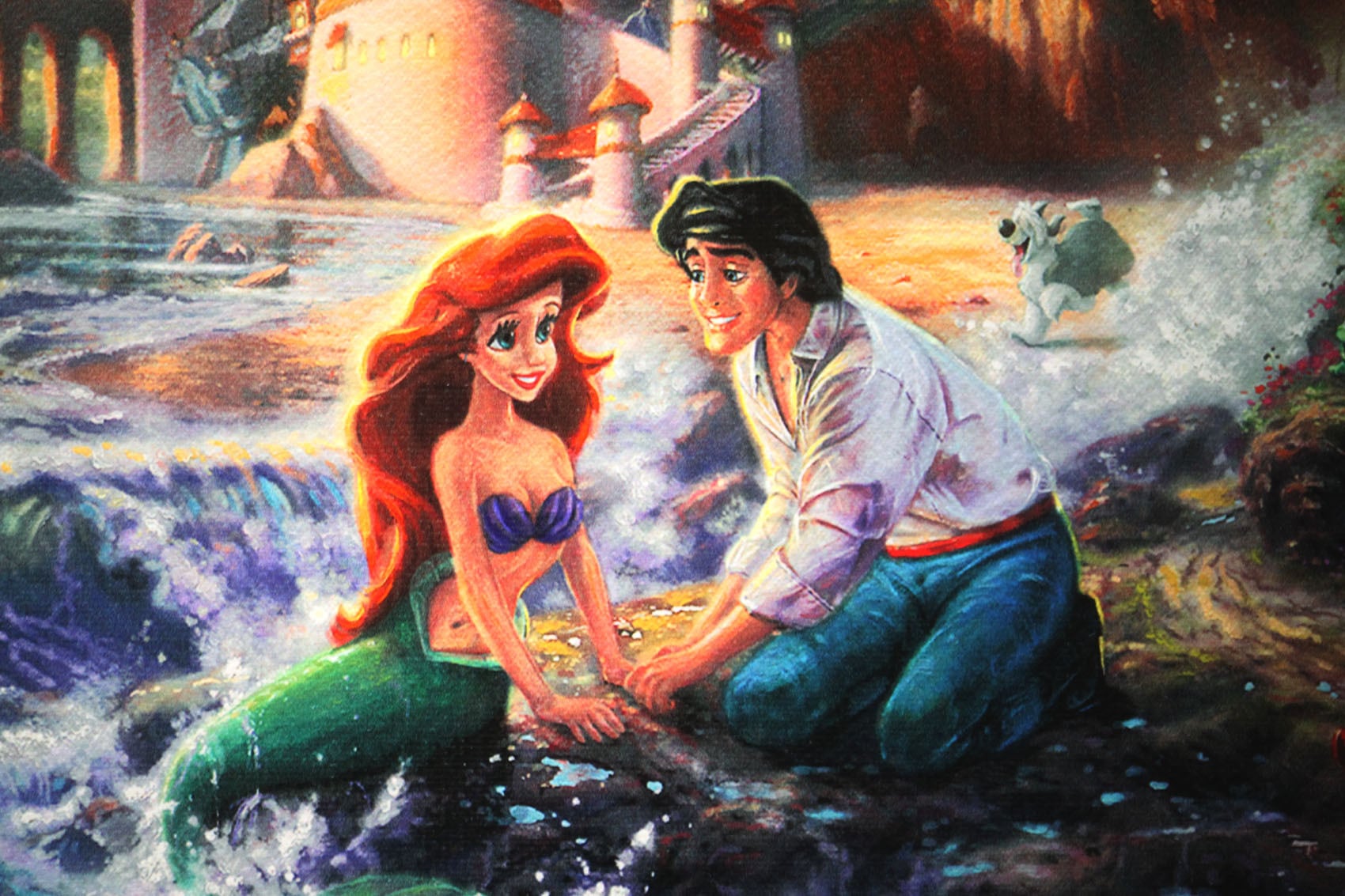 ディズニー絵画 リトル マーメイド 作品証明書 展示用フック付