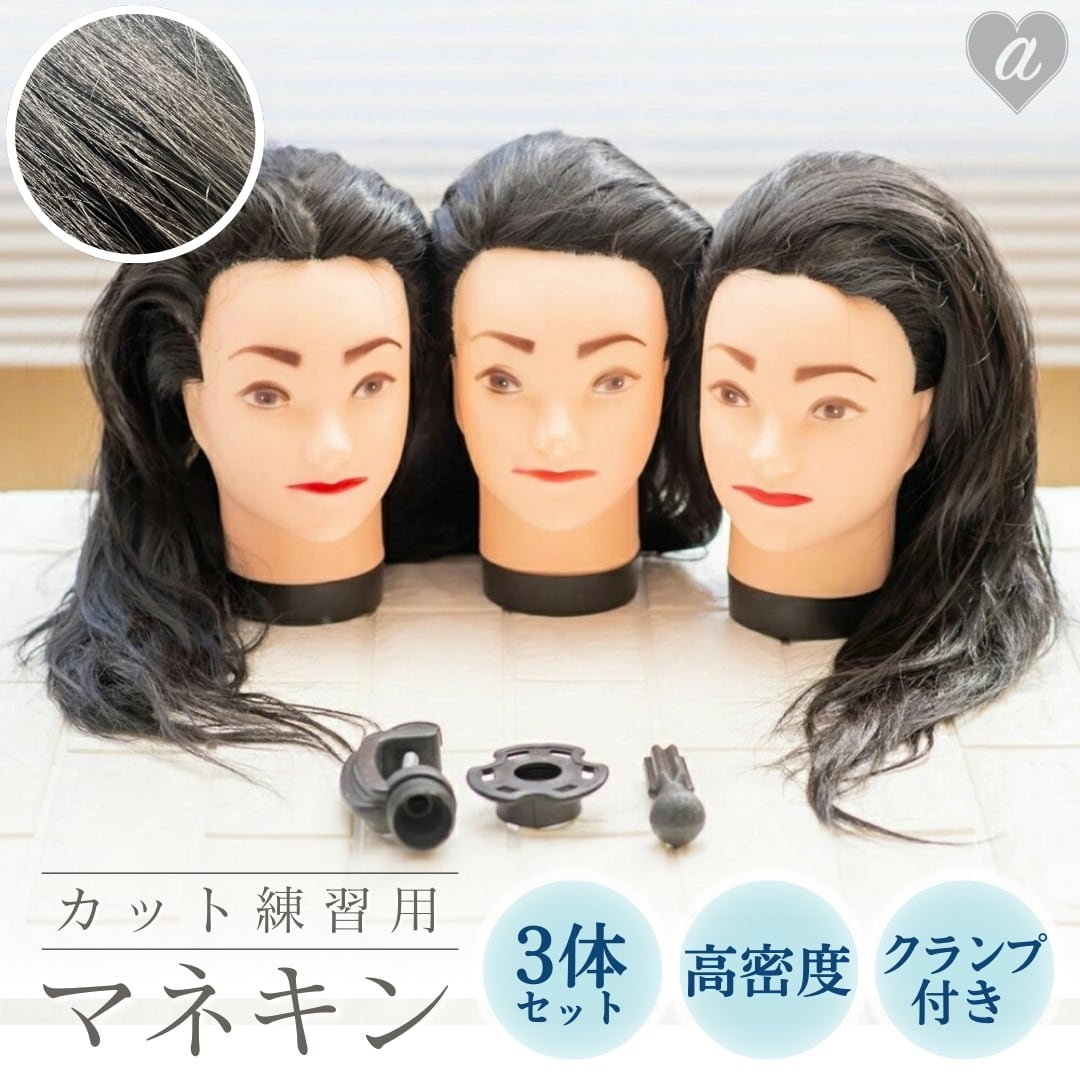 美容師実技試験 カットウィッグ 3体セット ビューラックス レジーナ