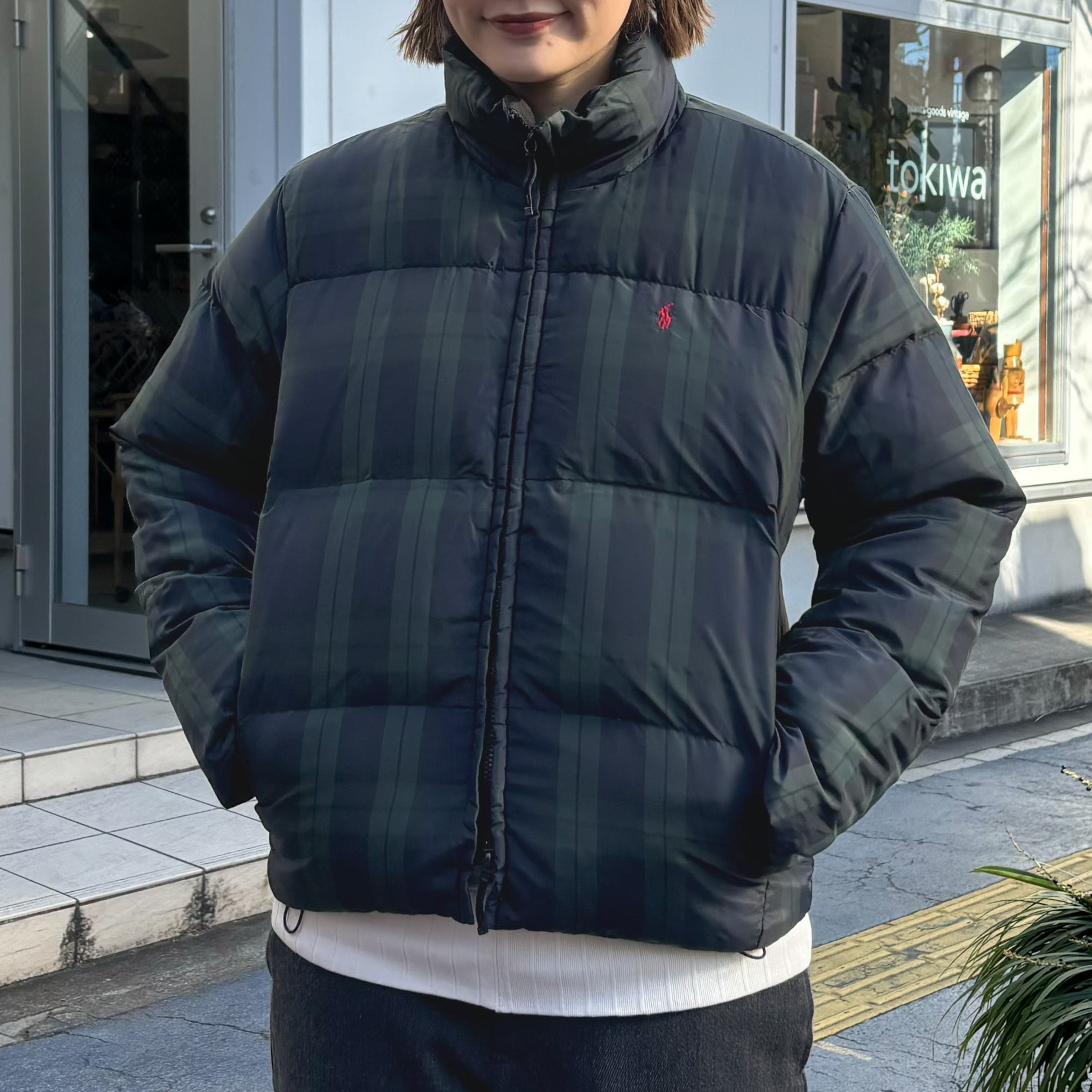 90's Ralph Lauren Sports Down Jacket Blackwatch 11 / ラルフ