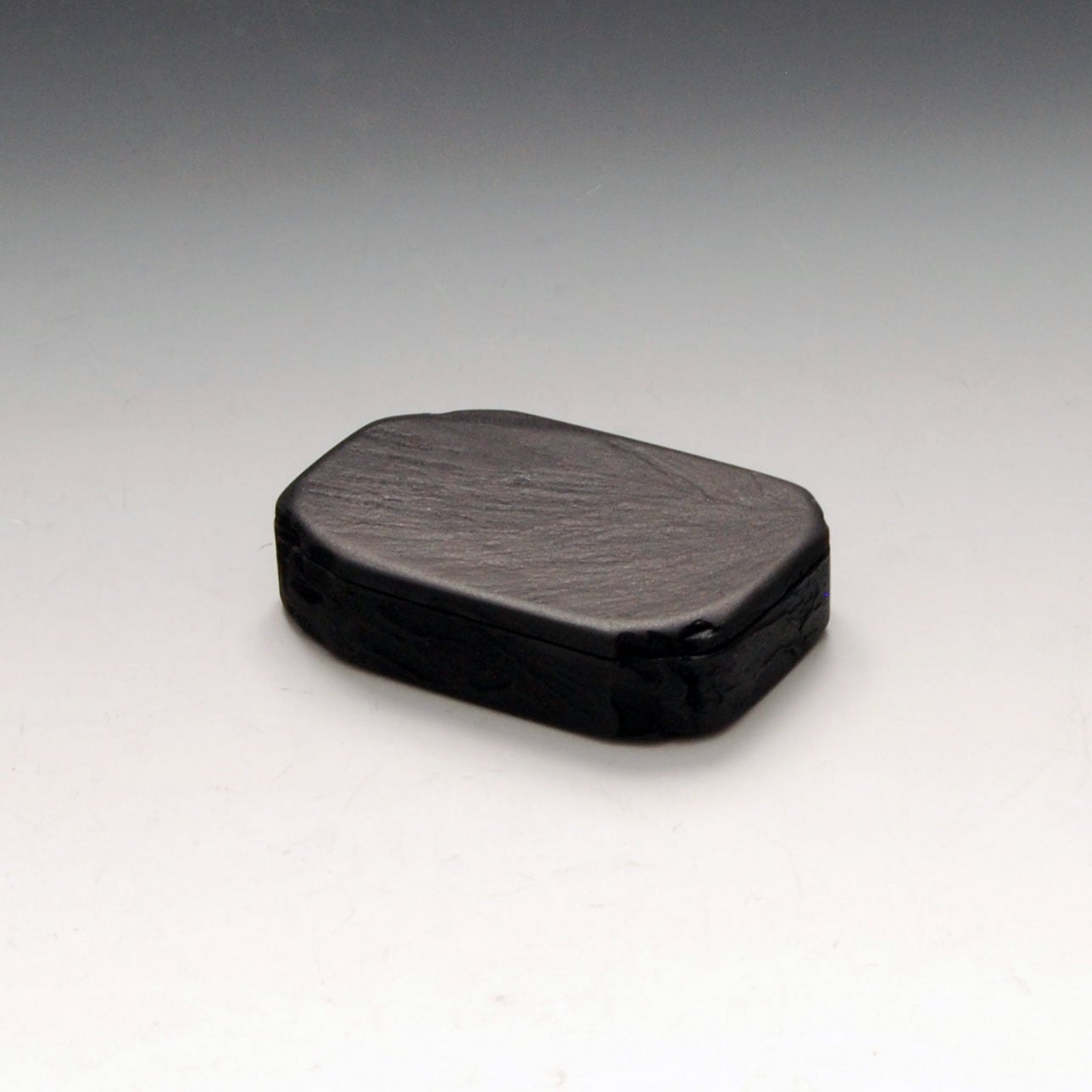 雄勝硯 天然型共蓋付三二寸 90×60×22mm | ogatsusuzuri