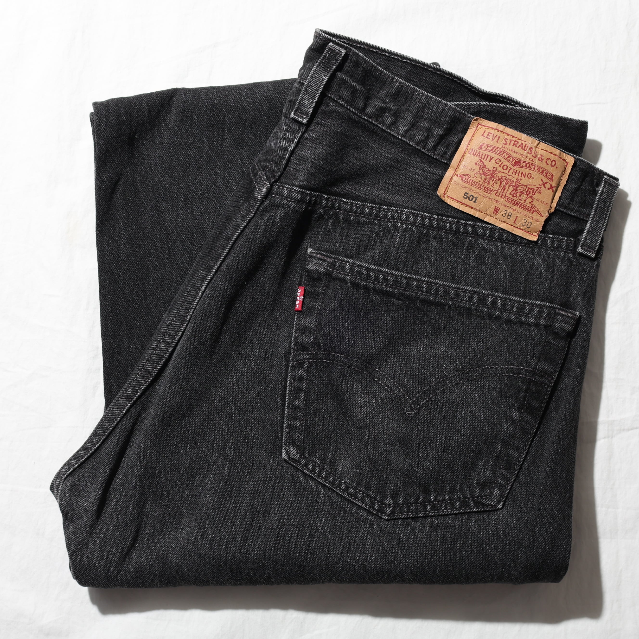 美品 38×30 Levi's 501 USA 96年 サルファーブラックデニムパンツ
