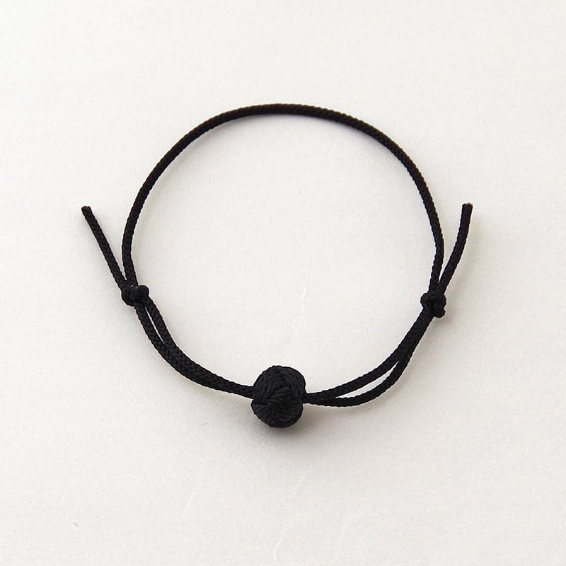 京くみひも 小田巻ブレスレット 黒 昇苑くみひも【京都】【組紐