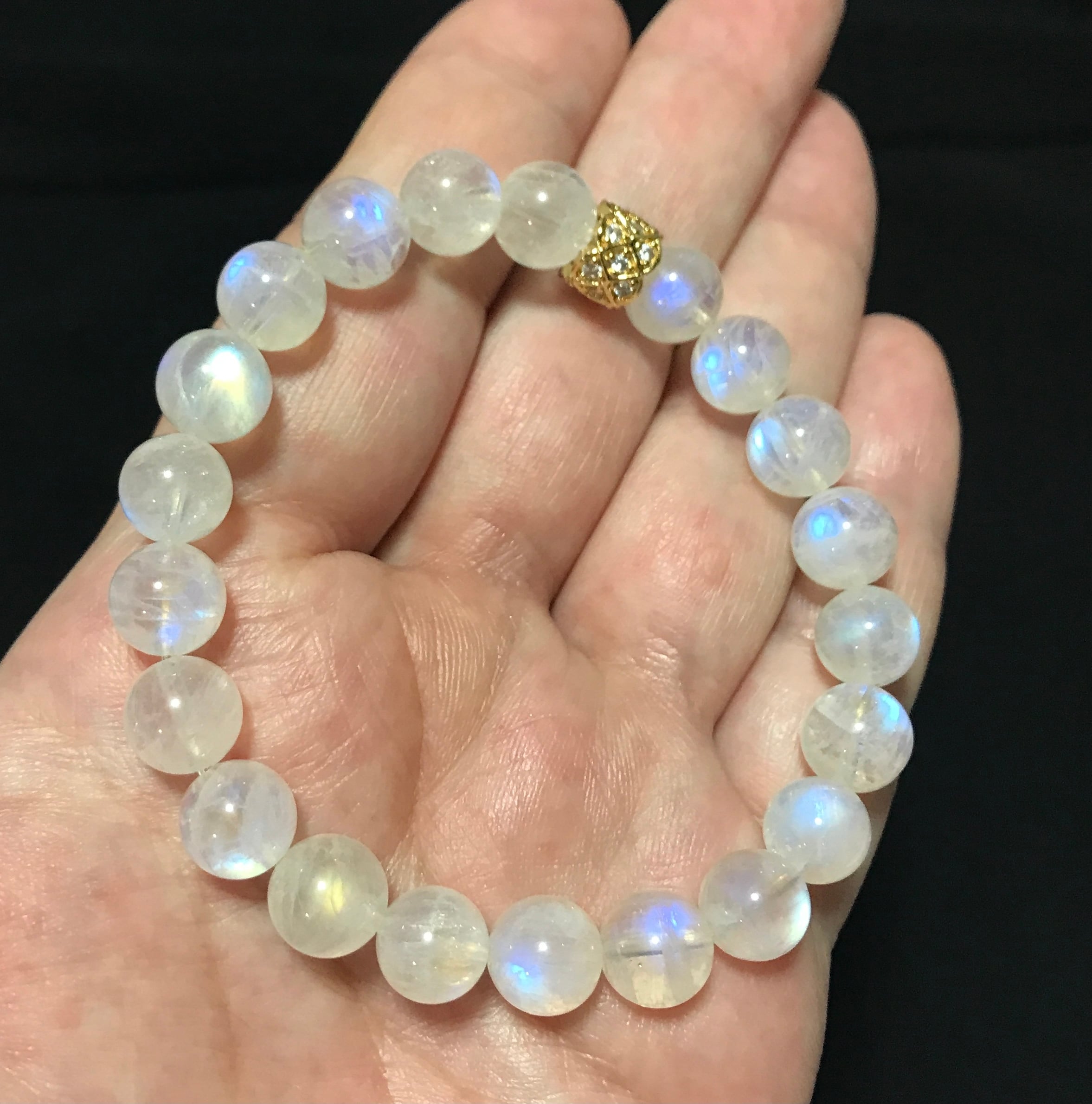 レインボームーンストーンブレスレット | Mebian