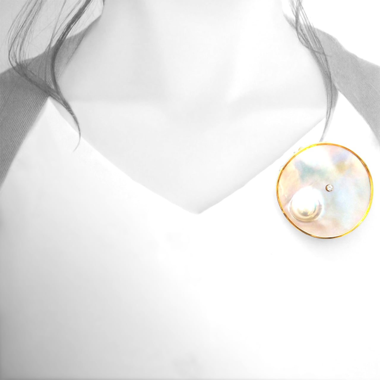 蔵出し！K18 貝付きマベパール ブローチ | 柳澤商会 ジュエリーショップ