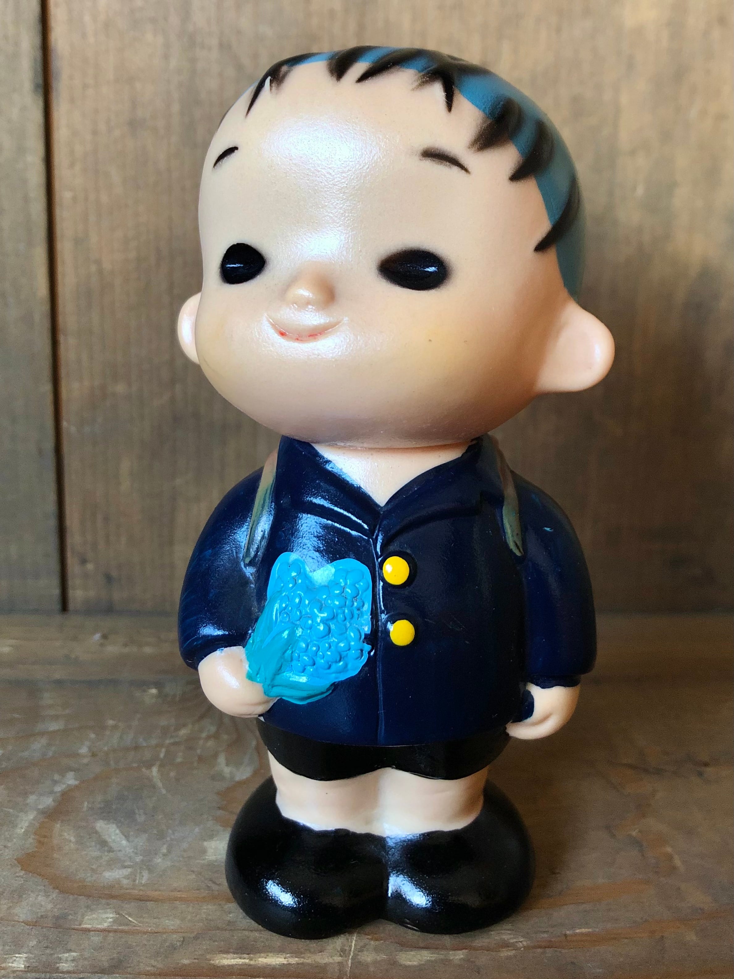 昭和レトロ 北海太郎 北海道銀行 ソフビ人形 貯金箱 キャラクター 当時