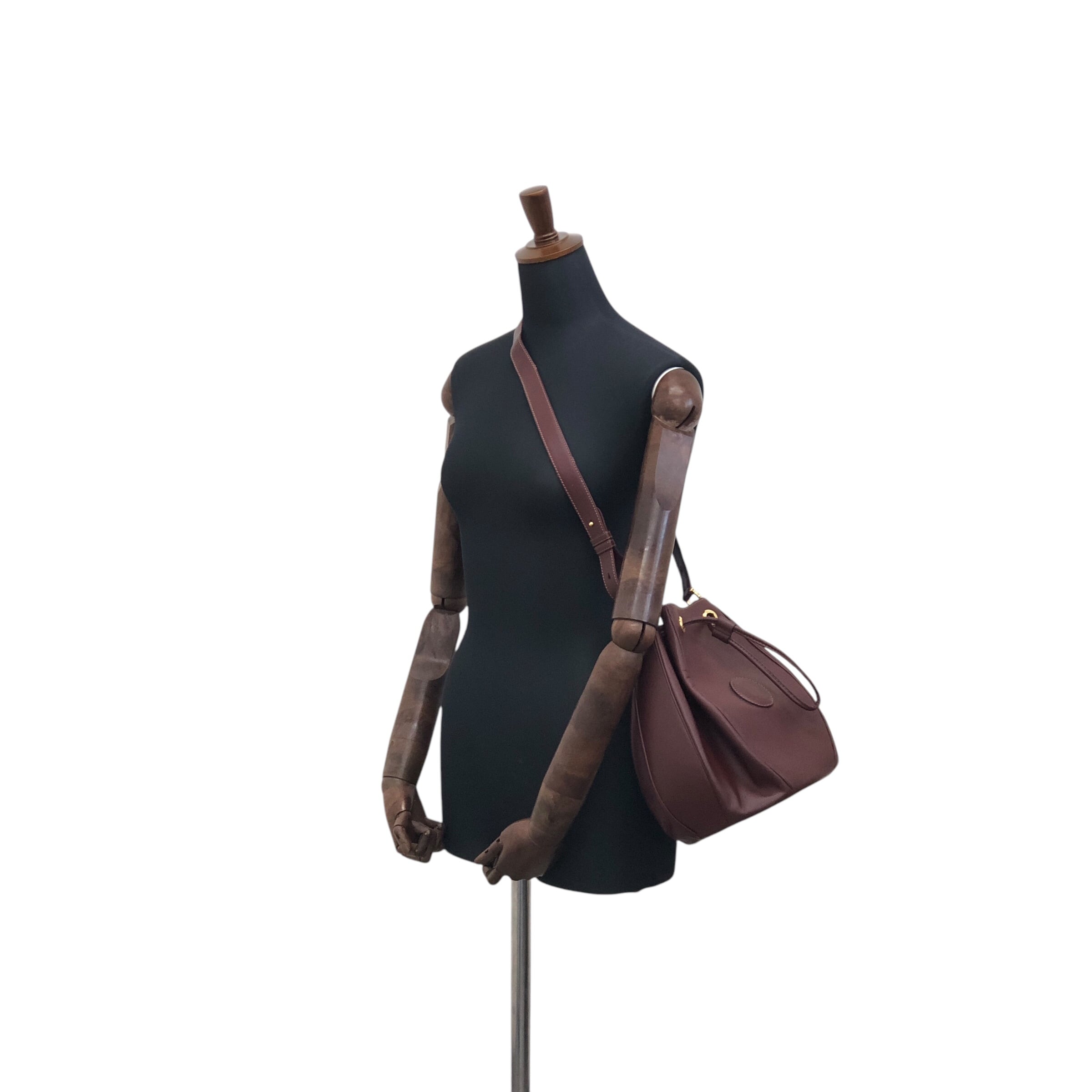 Cartier カルティエ マストライン ショルダーバッグ ボルドー ロゴ