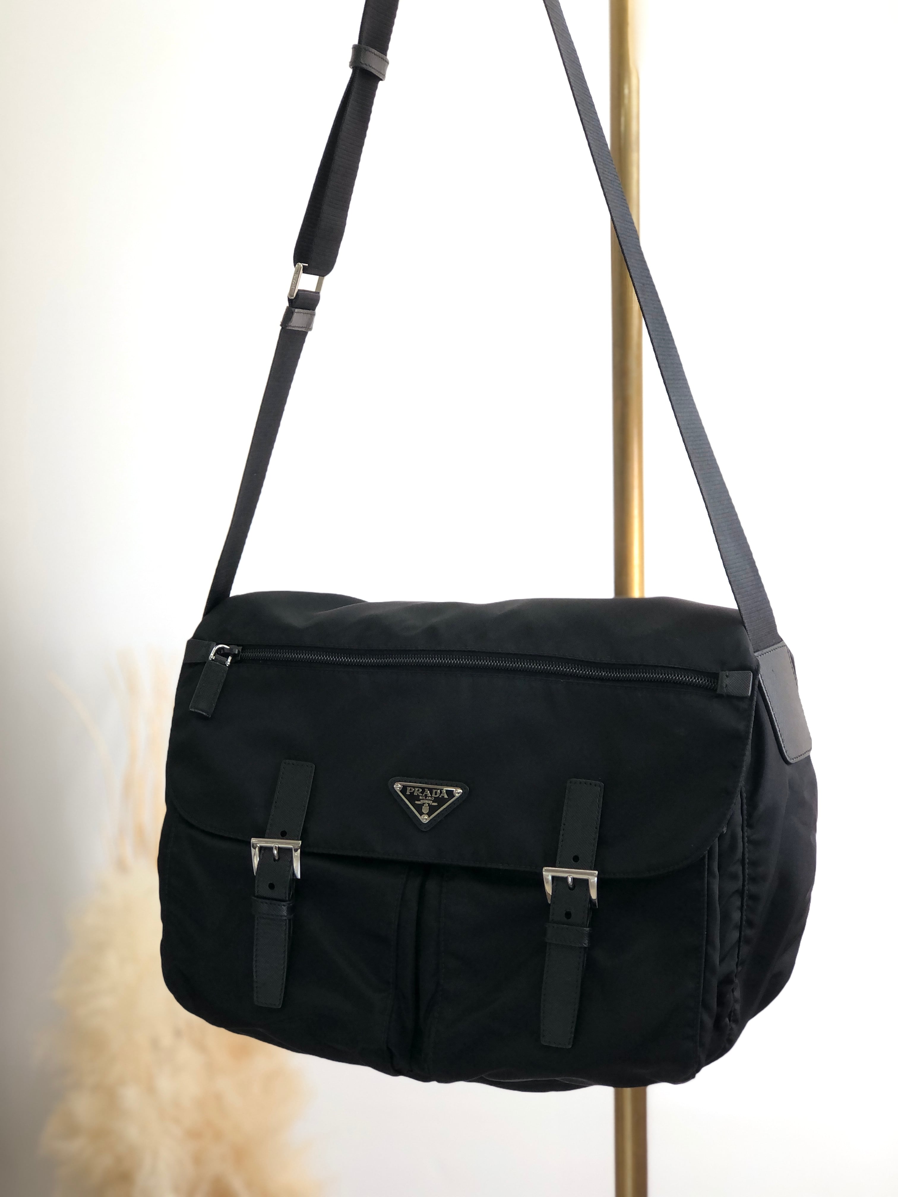 日本直送 名牌中古包 】PRADA プラダ ショルダーバッグ ブラック