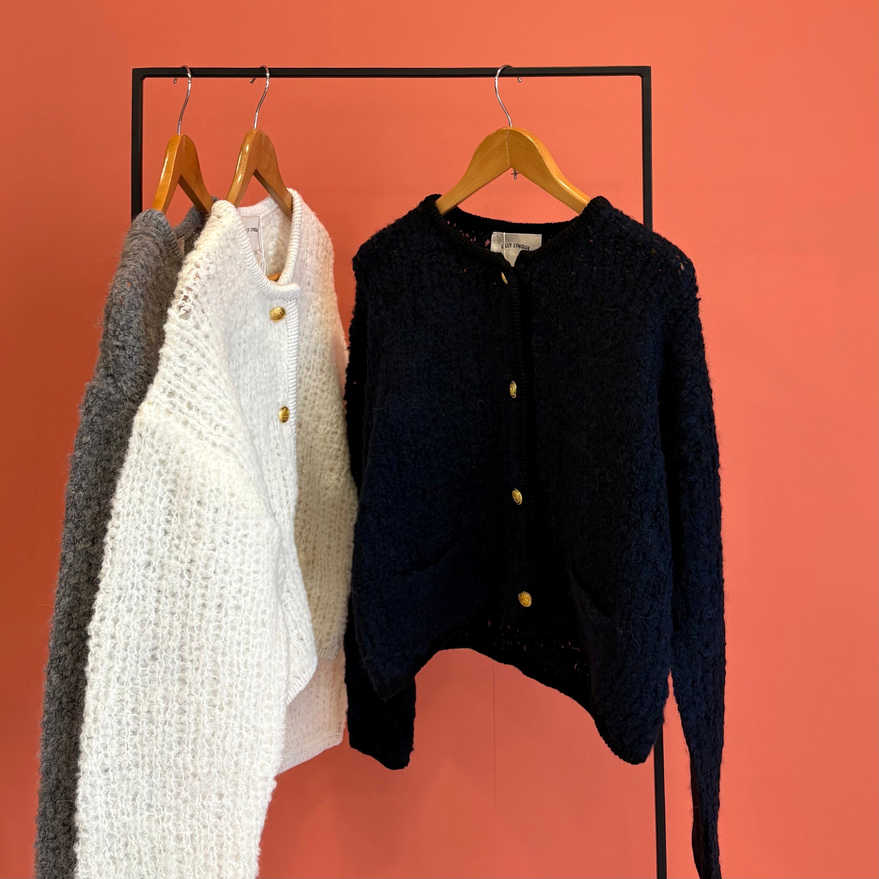 LILLY LYNQUE 】Poodle knit cardigan | valance 福井｜レディース