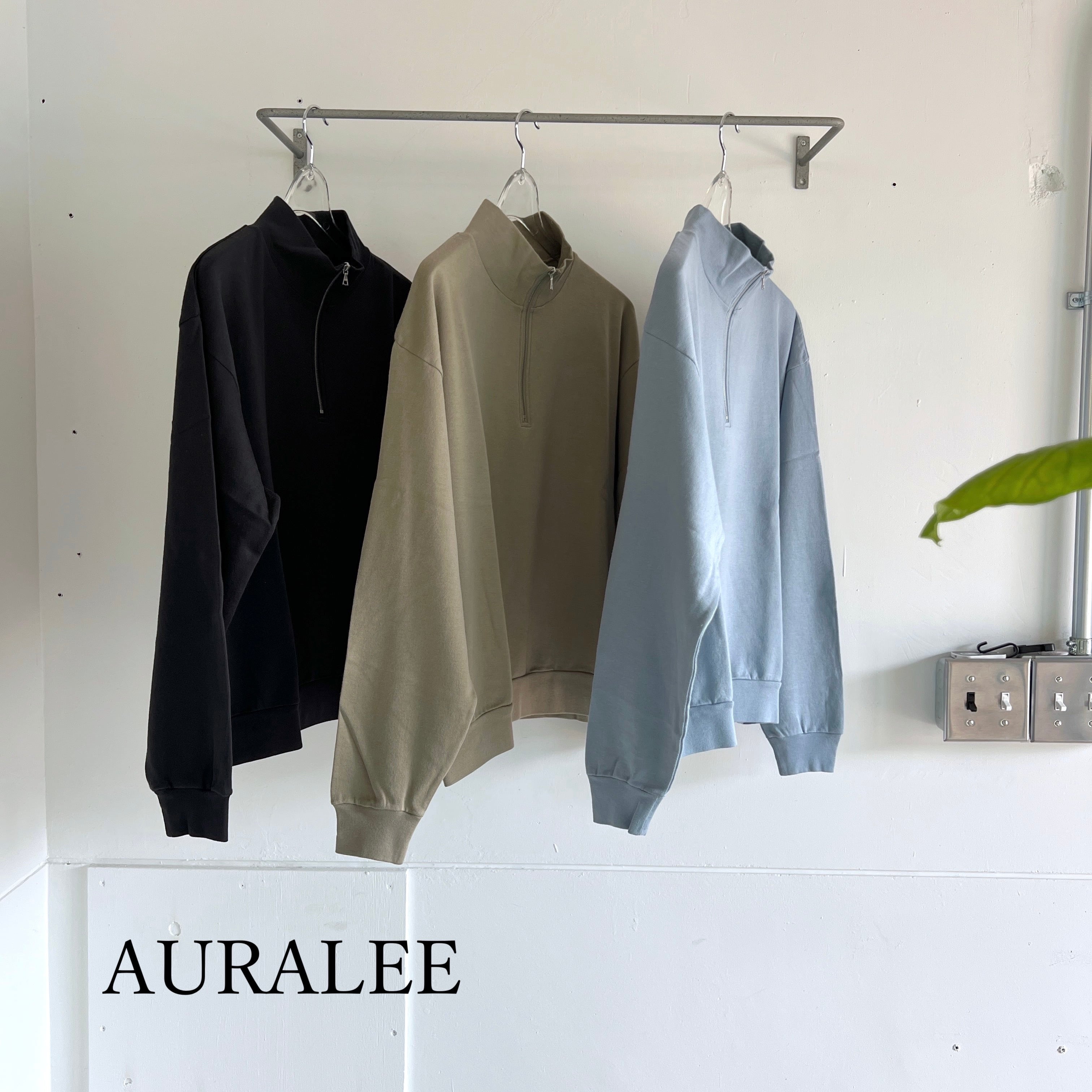 AURALEE/オーラリー・SUPER HIGH GAUGE HALF ZIP P/O | a flat shop