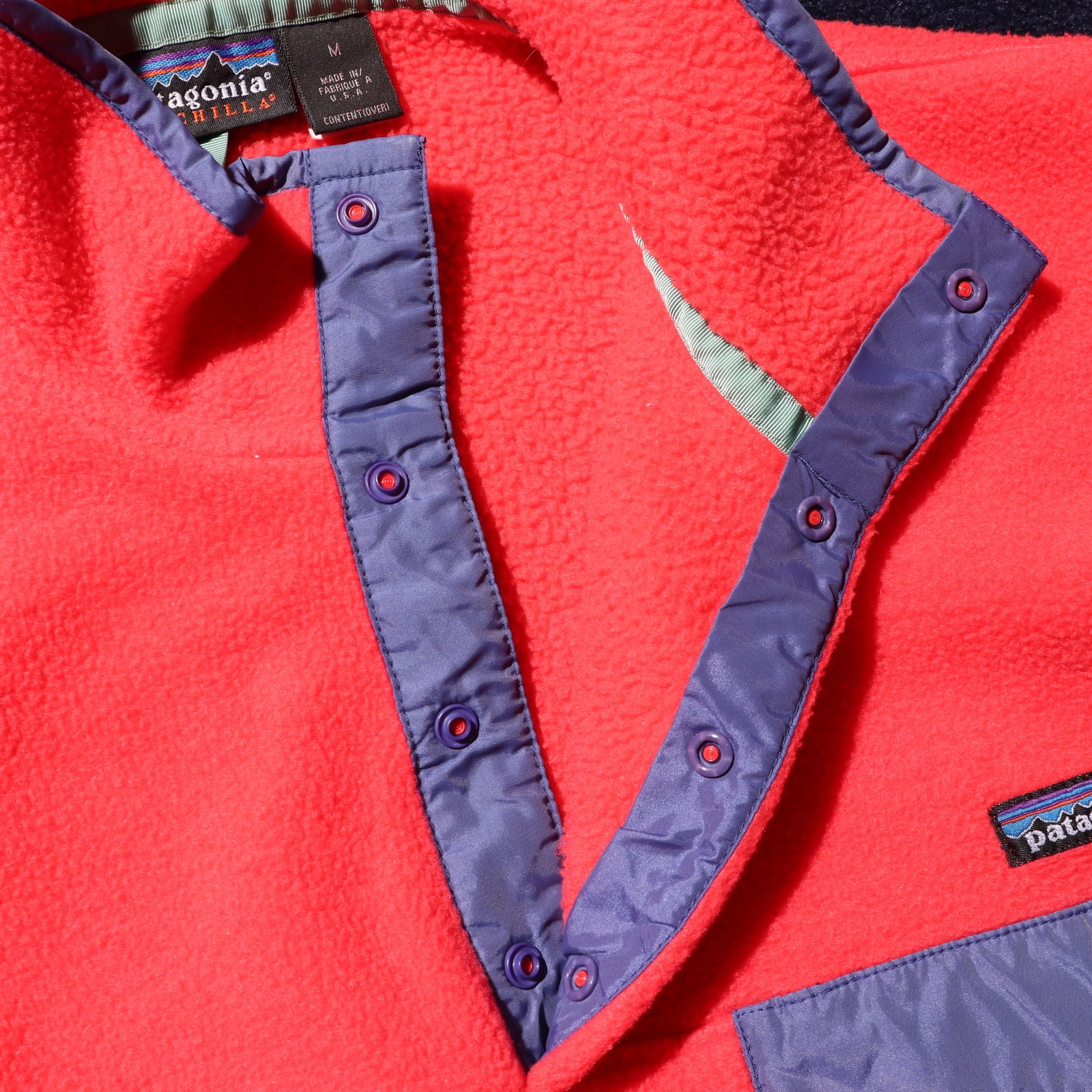 M ピンク 98年 シンチラスナップT Patagonia パタゴニア フリース
