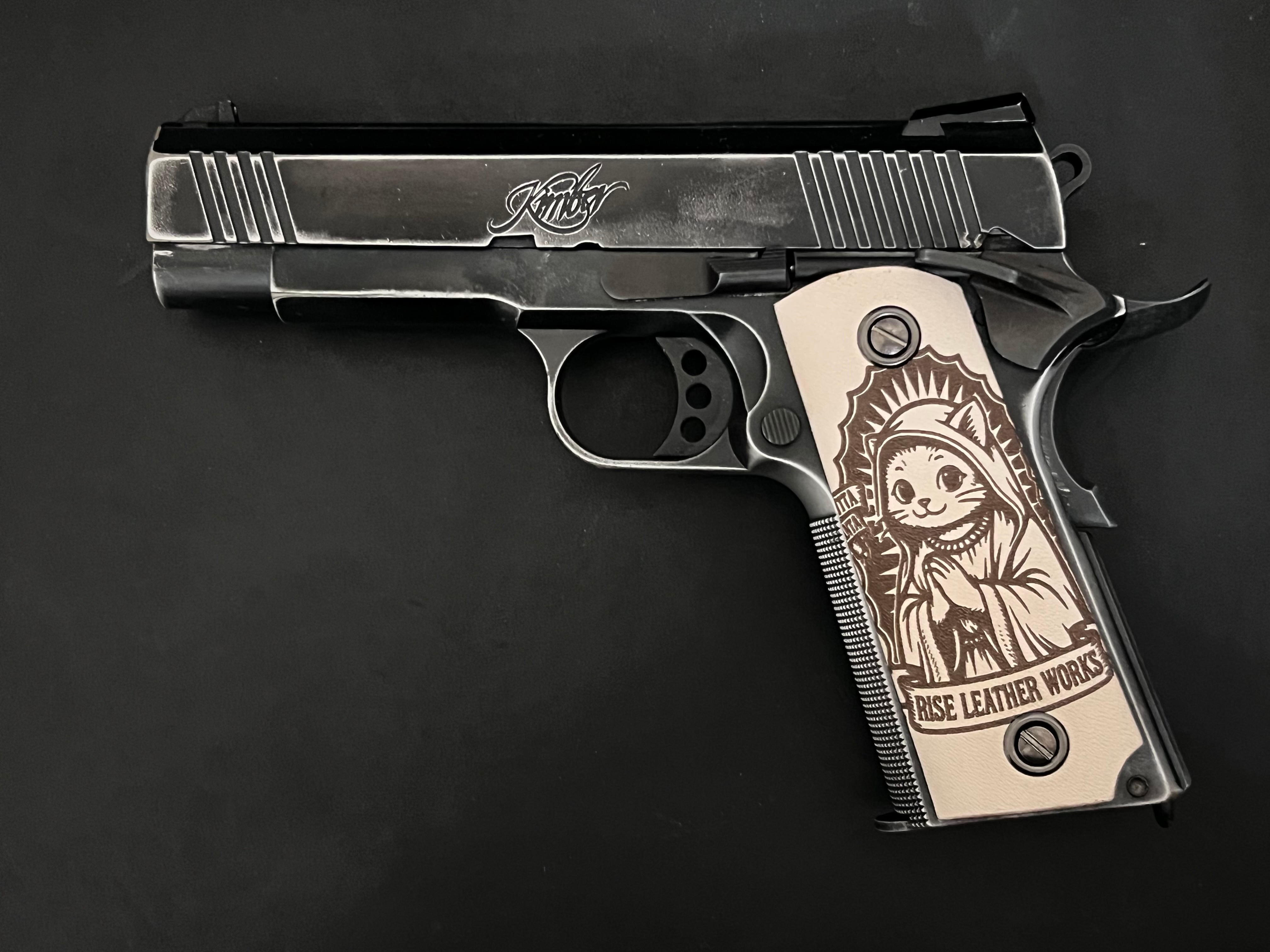 GW-16《唯一無二の削り出し革グリップ》 東京マルイ ガバメント用｜和