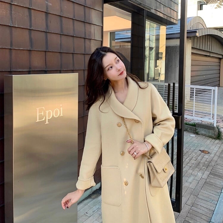 レトロウールコート(ゴールドベージュ) | Apricot Land -Online Store-