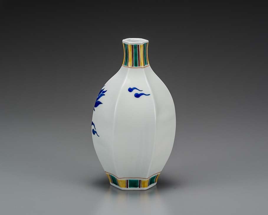 ラスト 値引 出品期限 4/30迄 九谷焼 花器 ”象の図” 山近 泰：作