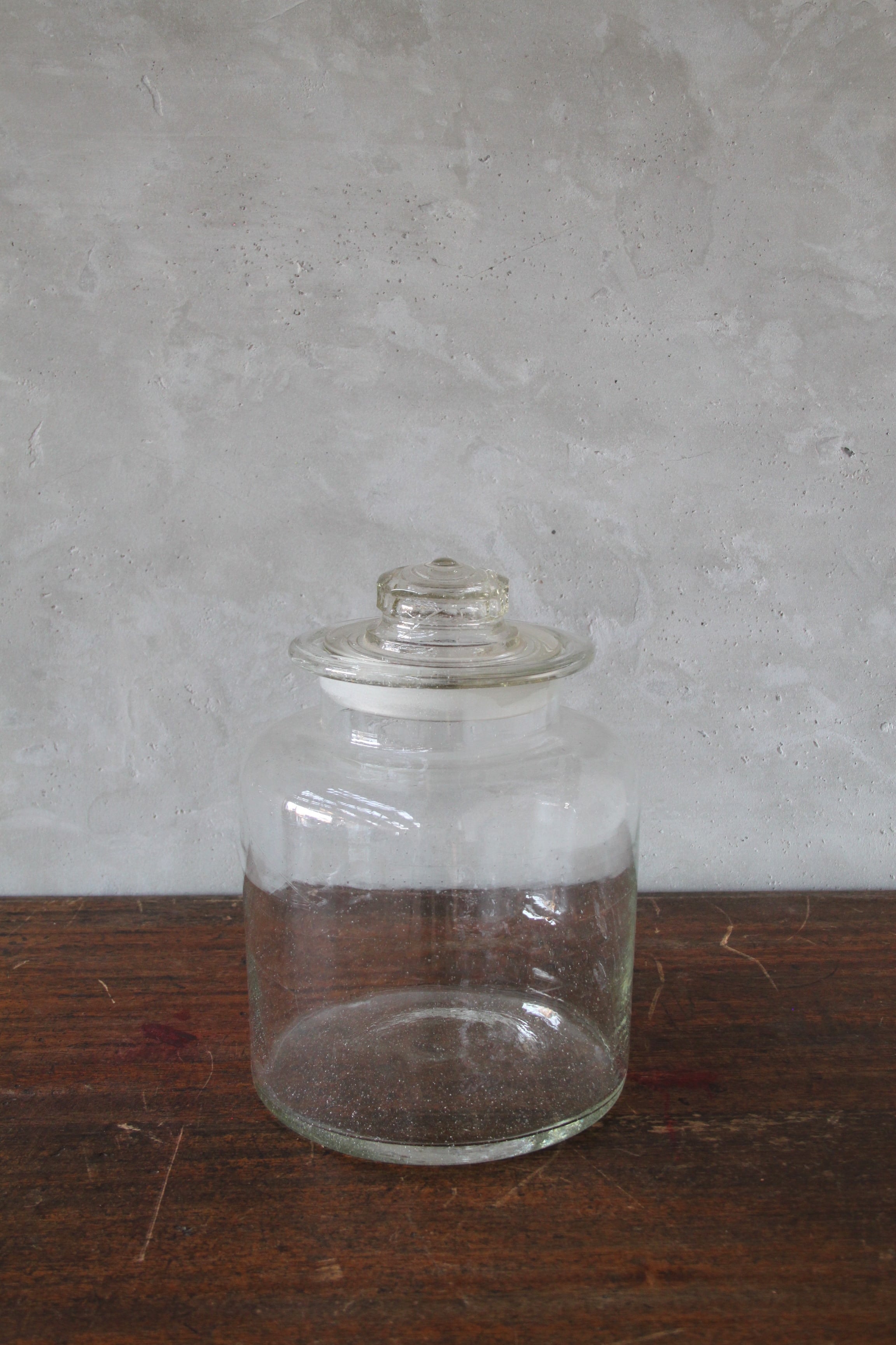 送料無料】大きなガラス瓶 古道具/アンティーク/瓶/レトロ/ガラス/蓋