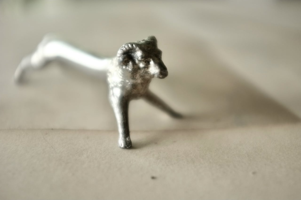 フランス 黙想する動物たちとカトラリーレスト 羊さん アンティーク